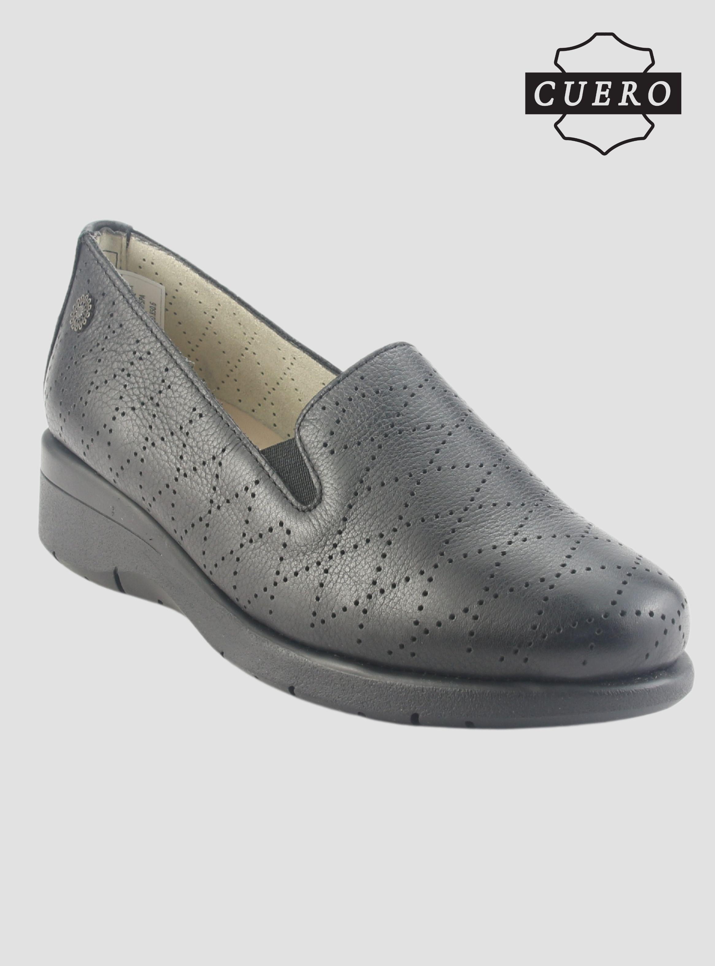 Mocasin de Cuero Chalada Mujer Cala-2 Negro Casual-3