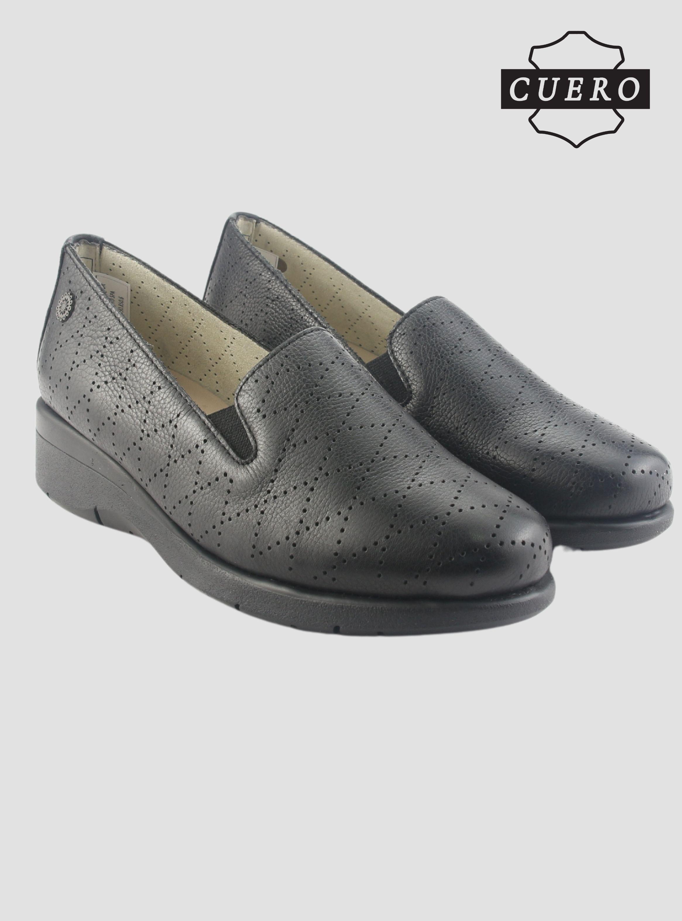 Mocasin de Cuero Chalada Mujer Cala-2 Negro Casual-5