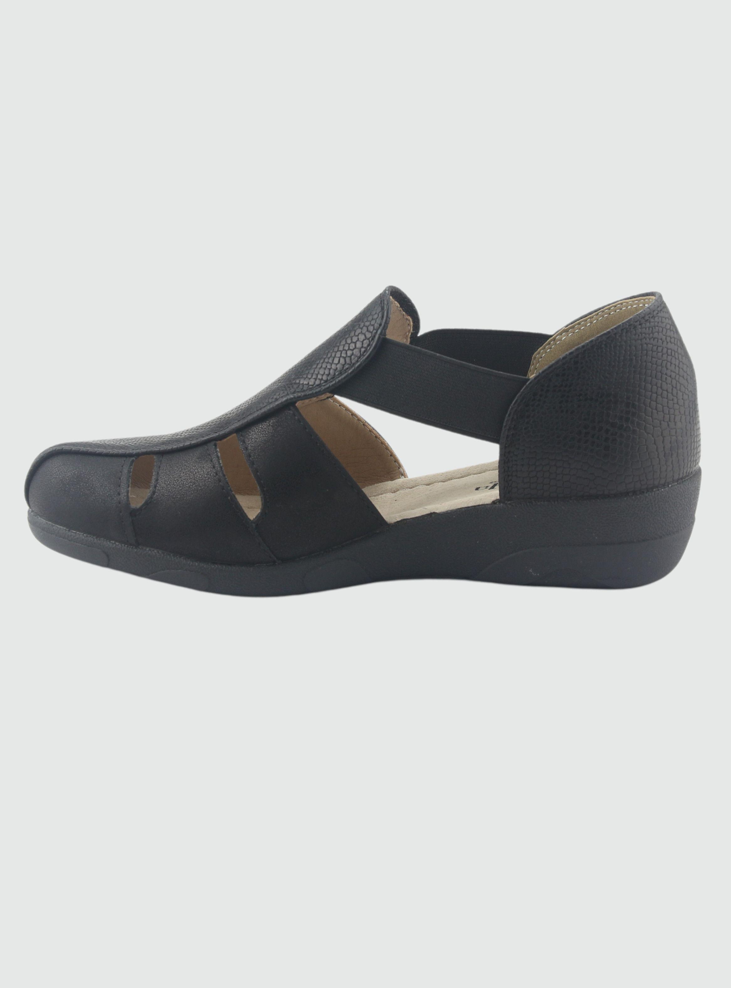 Sandalia Chalada Mujer Mira-1 Negro Comfort-1