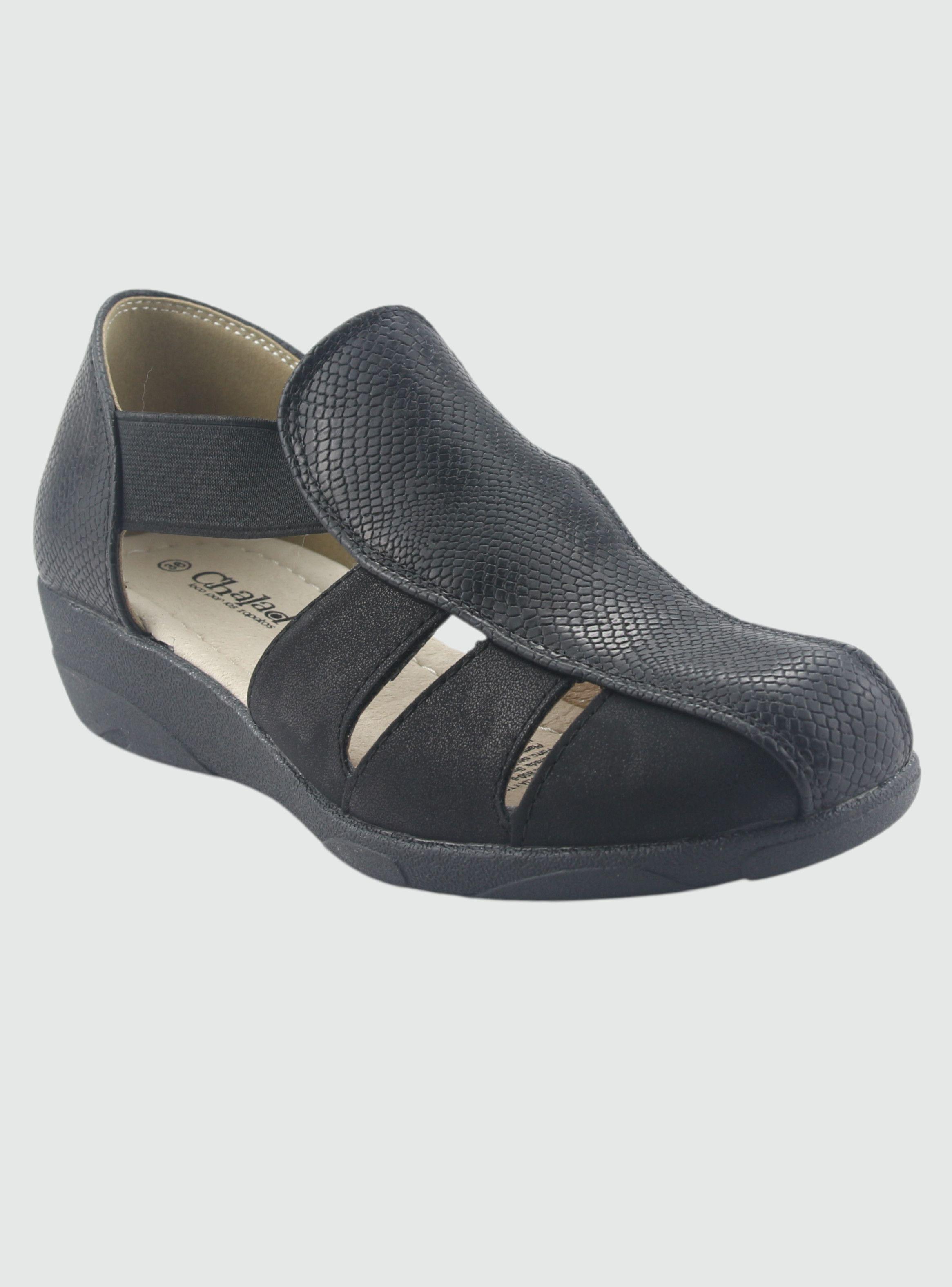 Sandalia Chalada Mujer Mira-1 Negro Comfort-2