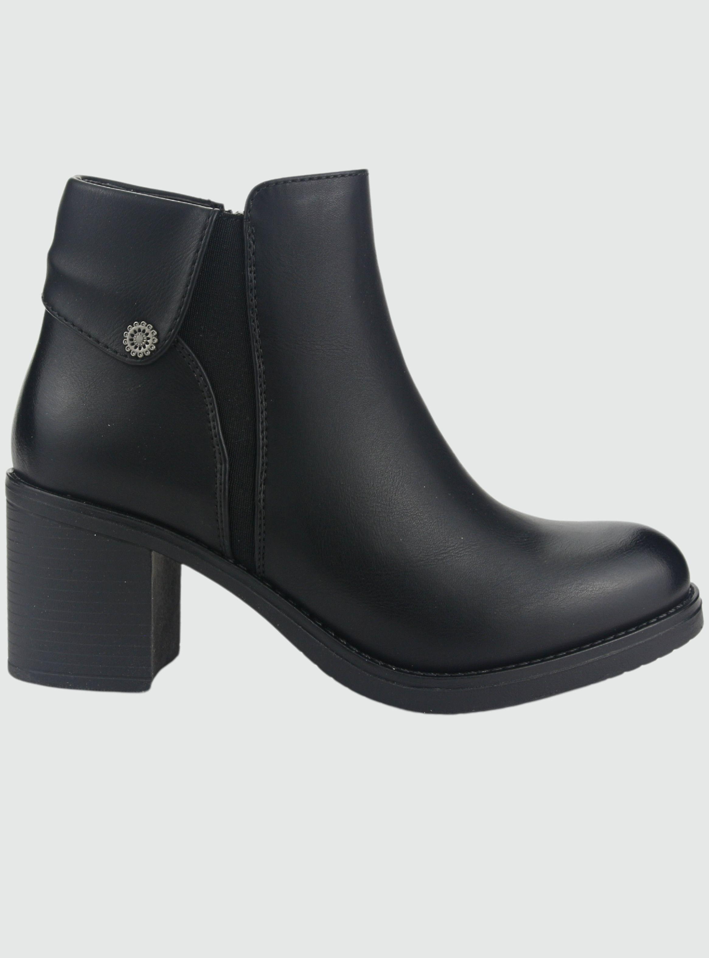 Botin Chalada Mujer Prata-3 Negro Casual-0