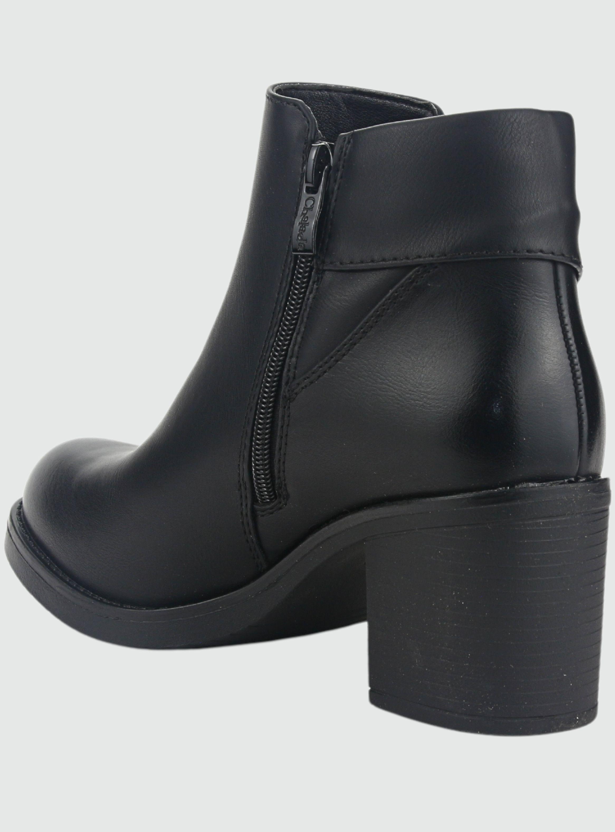 Botin Chalada Mujer Prata-3 Negro Casual-3