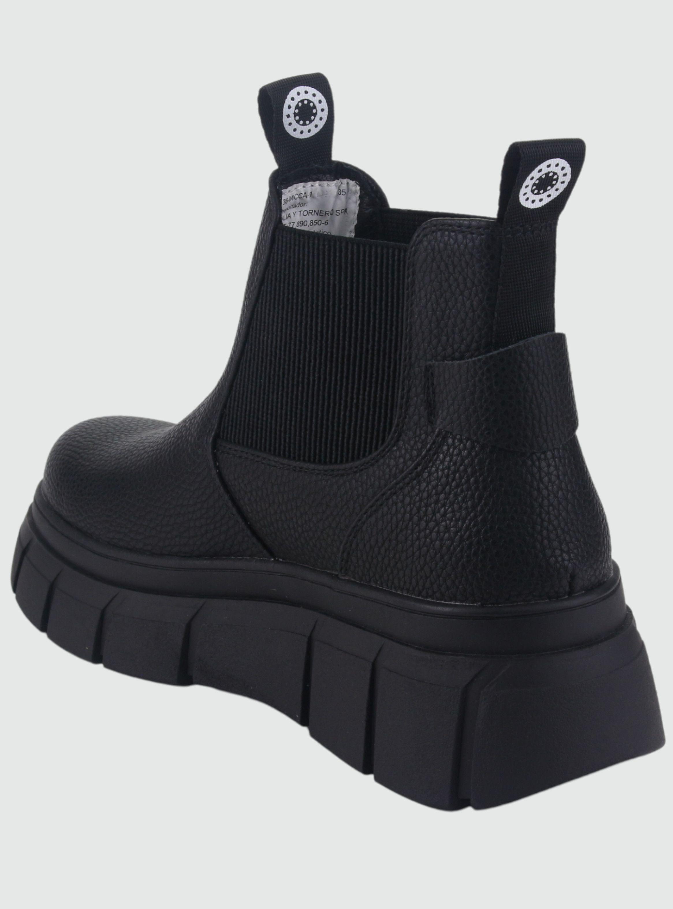 Botin Chalada Mujer Micca-1 Negro Casual-3