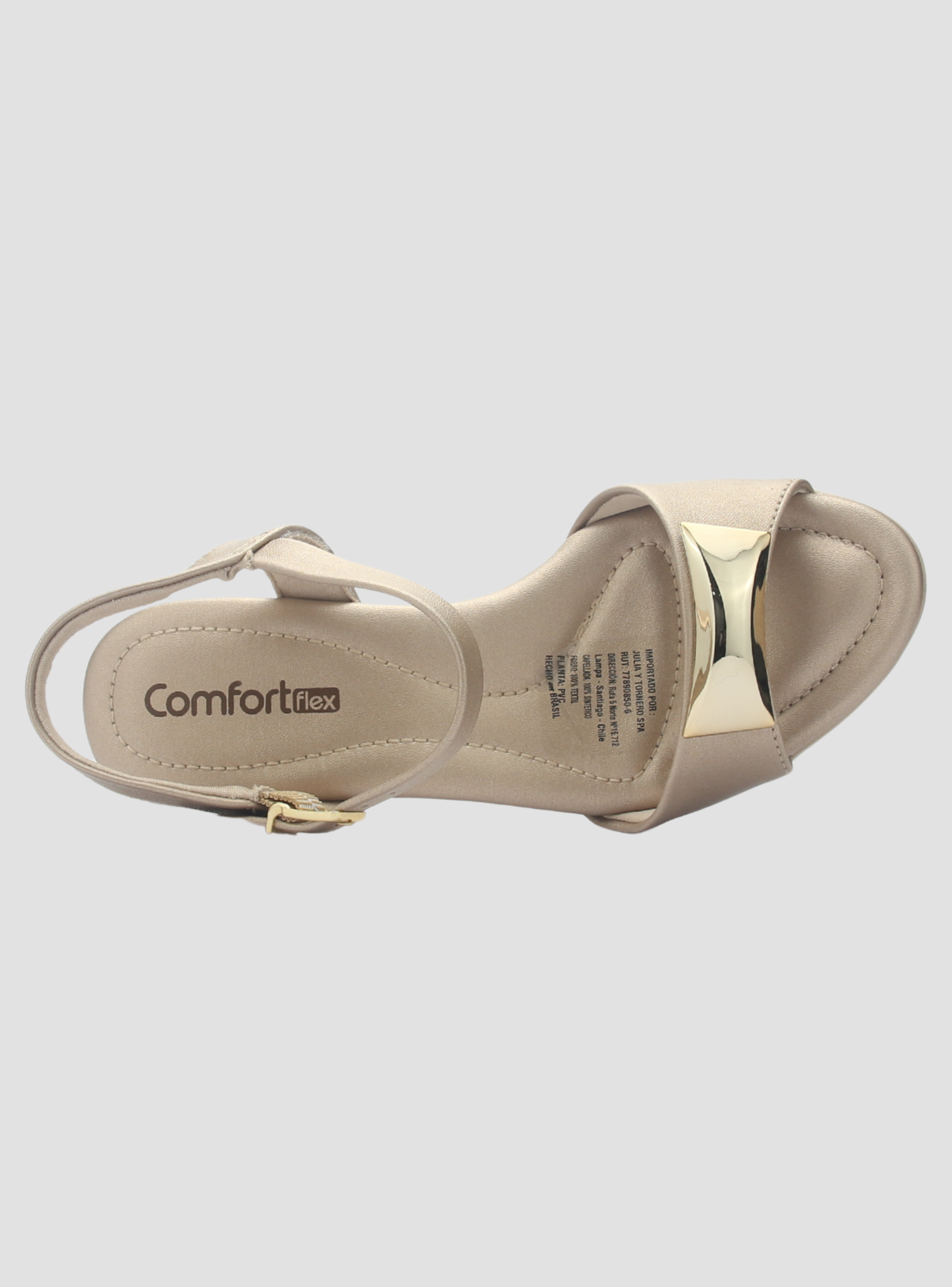 Sandalia Mujer Dorado Comfortflex 2557402 Casual-4