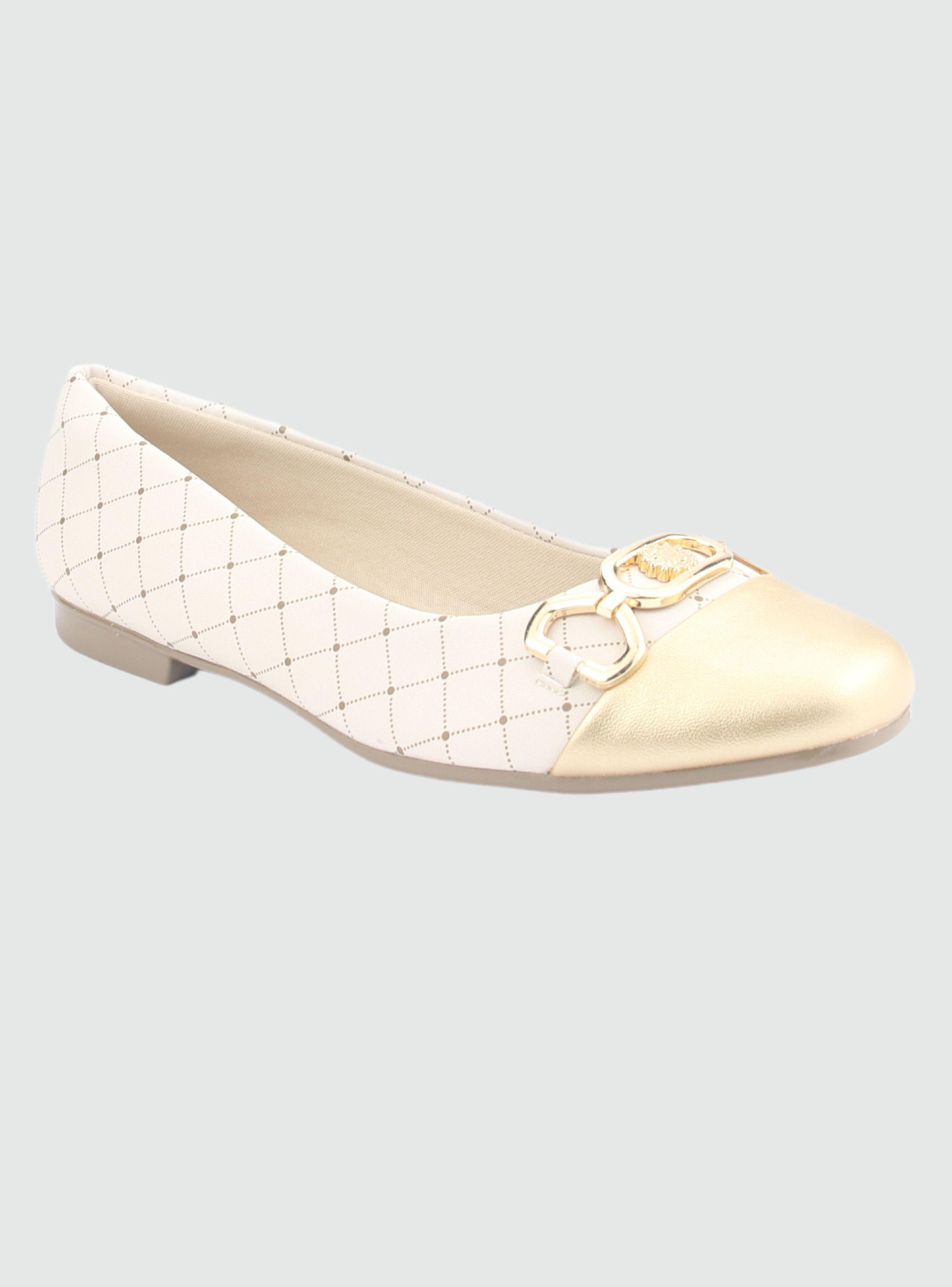 Zapato Chalada Mujer Nazzer-2 Dorado Casual-2