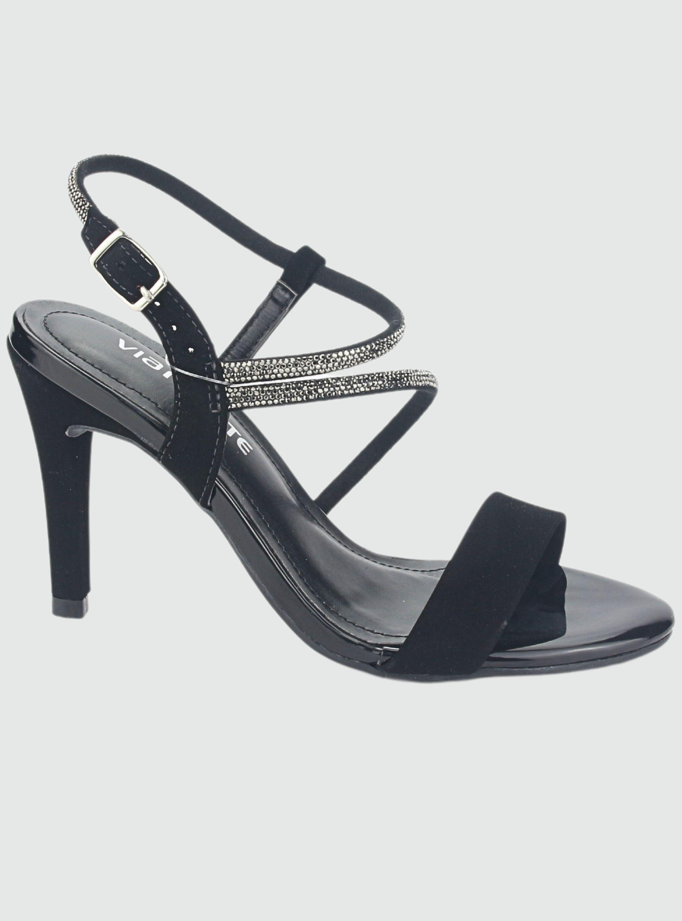 Sandalia Via Marte Mujer 23-17703 Preto Casual-0
