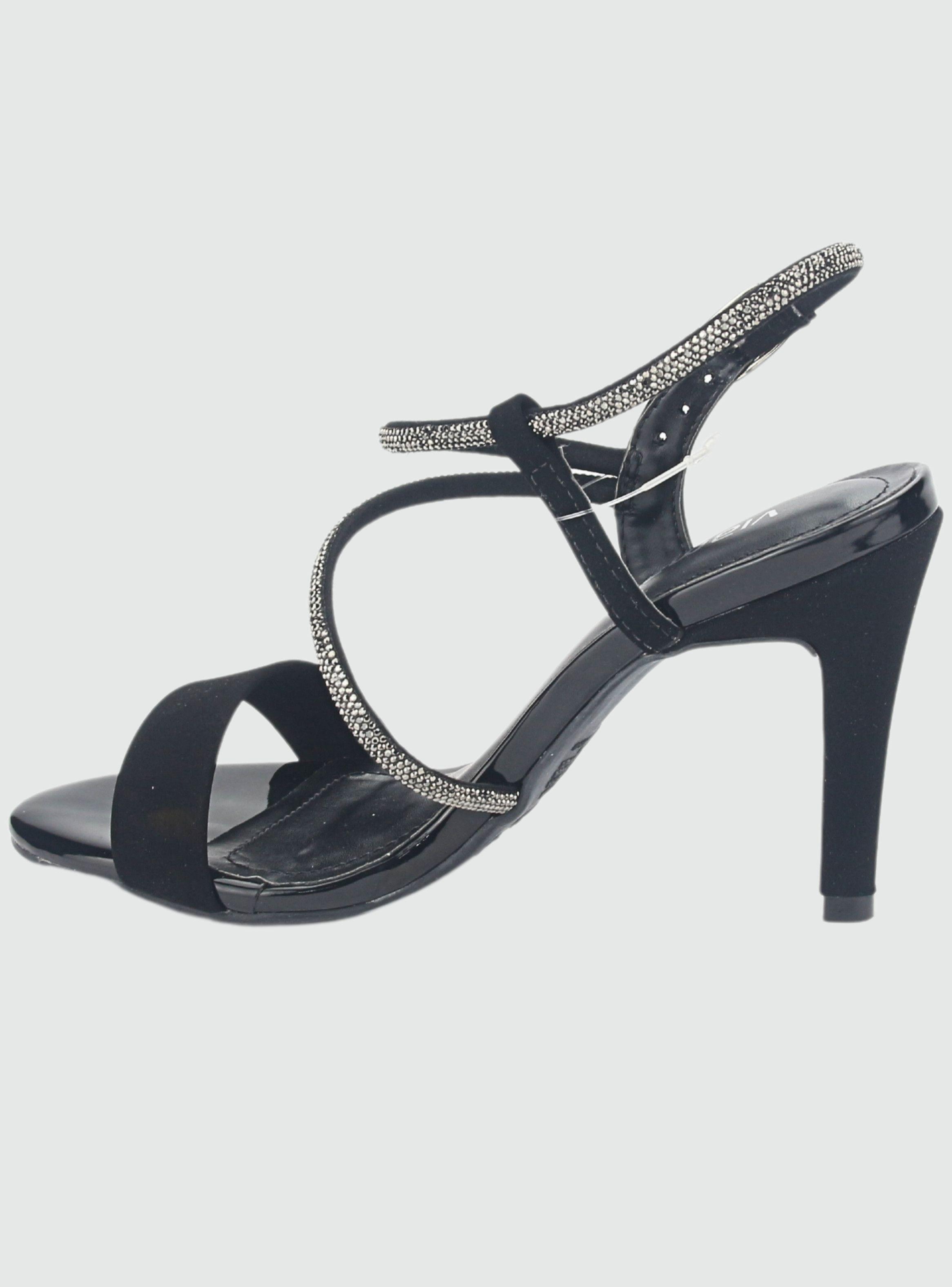 Sandalia Via Marte Mujer 23-17703 Preto Casual-1