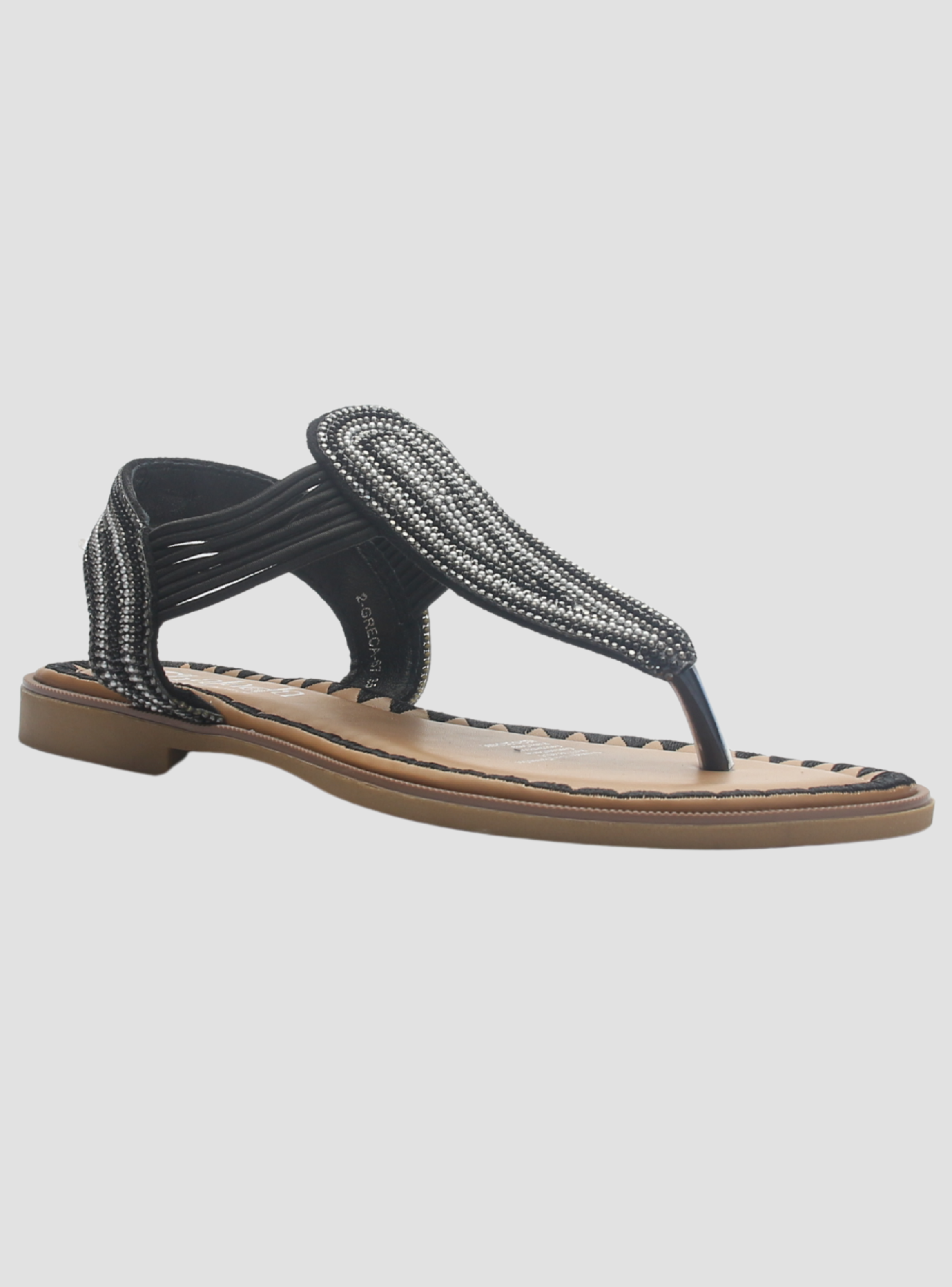 Sandalia de mujer Negro Casual Chalada Greca-67-2