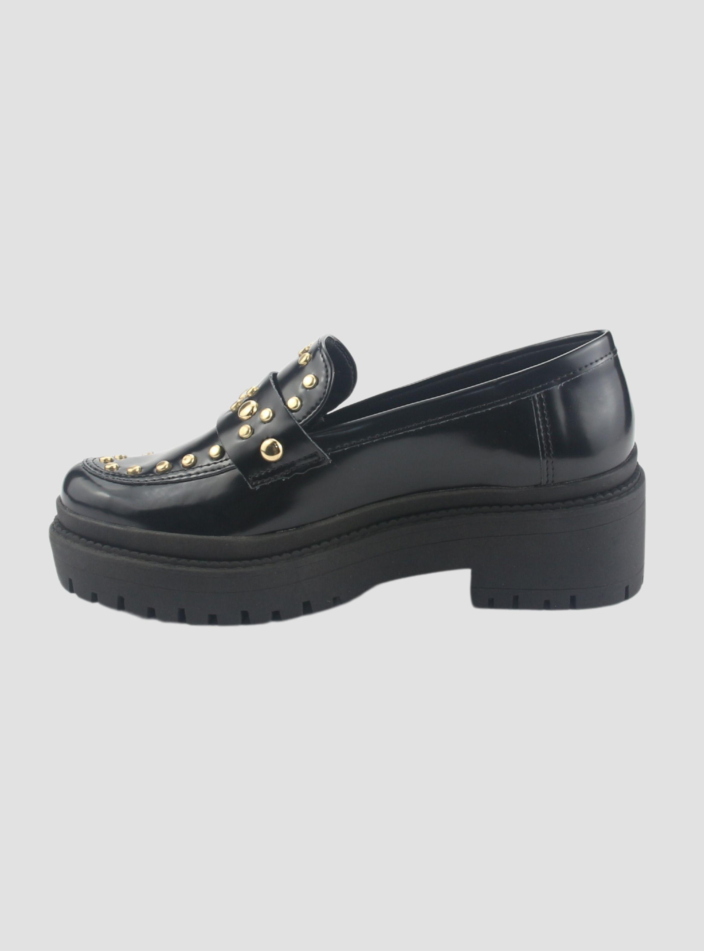Mocasin Via Marte Mujer 013-005-01 Negro Casual-1