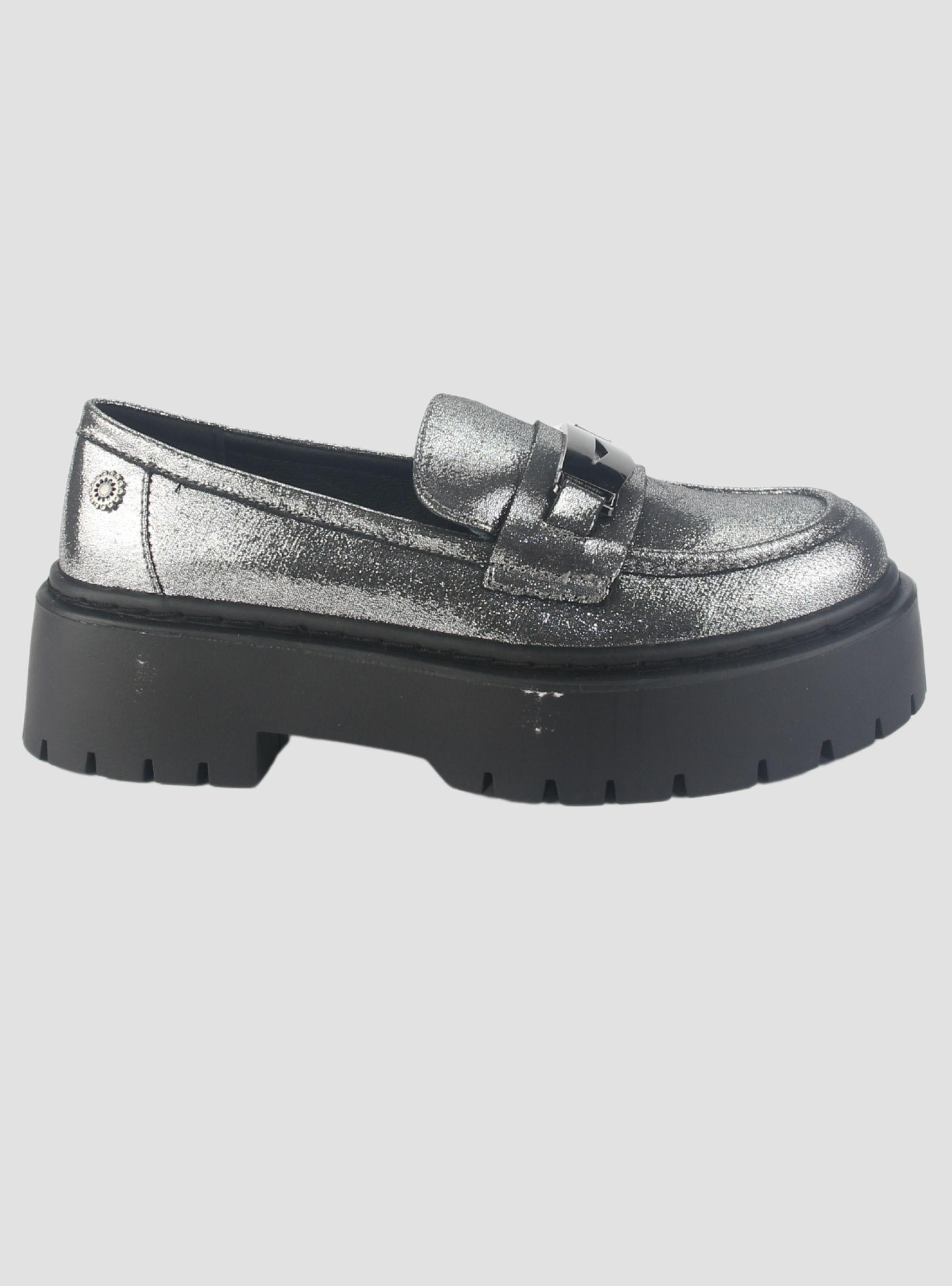 Mocasin Chalada Mujer Lewis-1 Plateado Casual-0