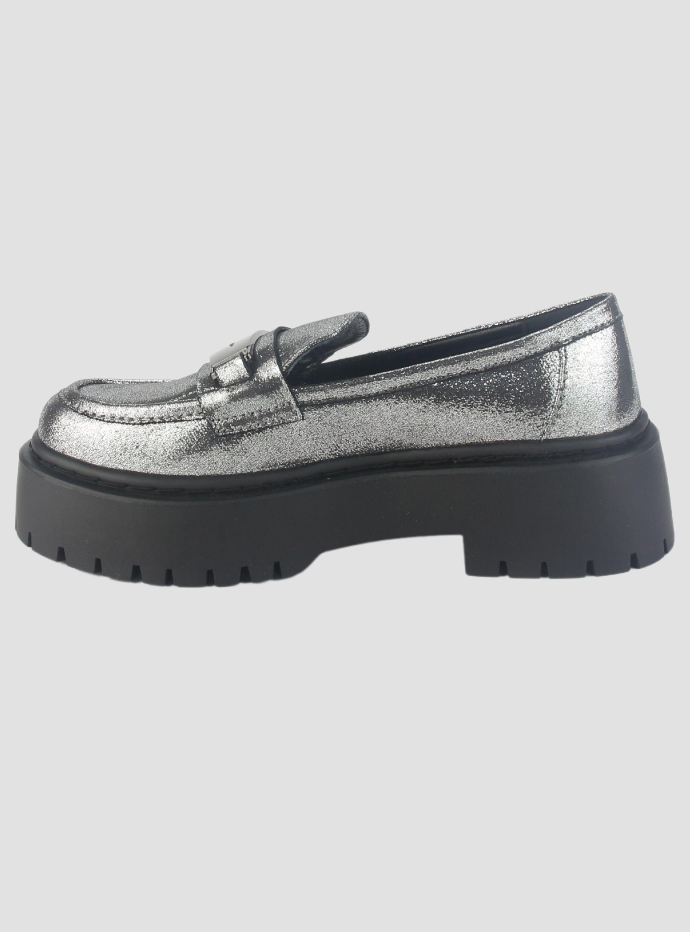 Mocasin Chalada Mujer Lewis-1 Plateado Casual-1
