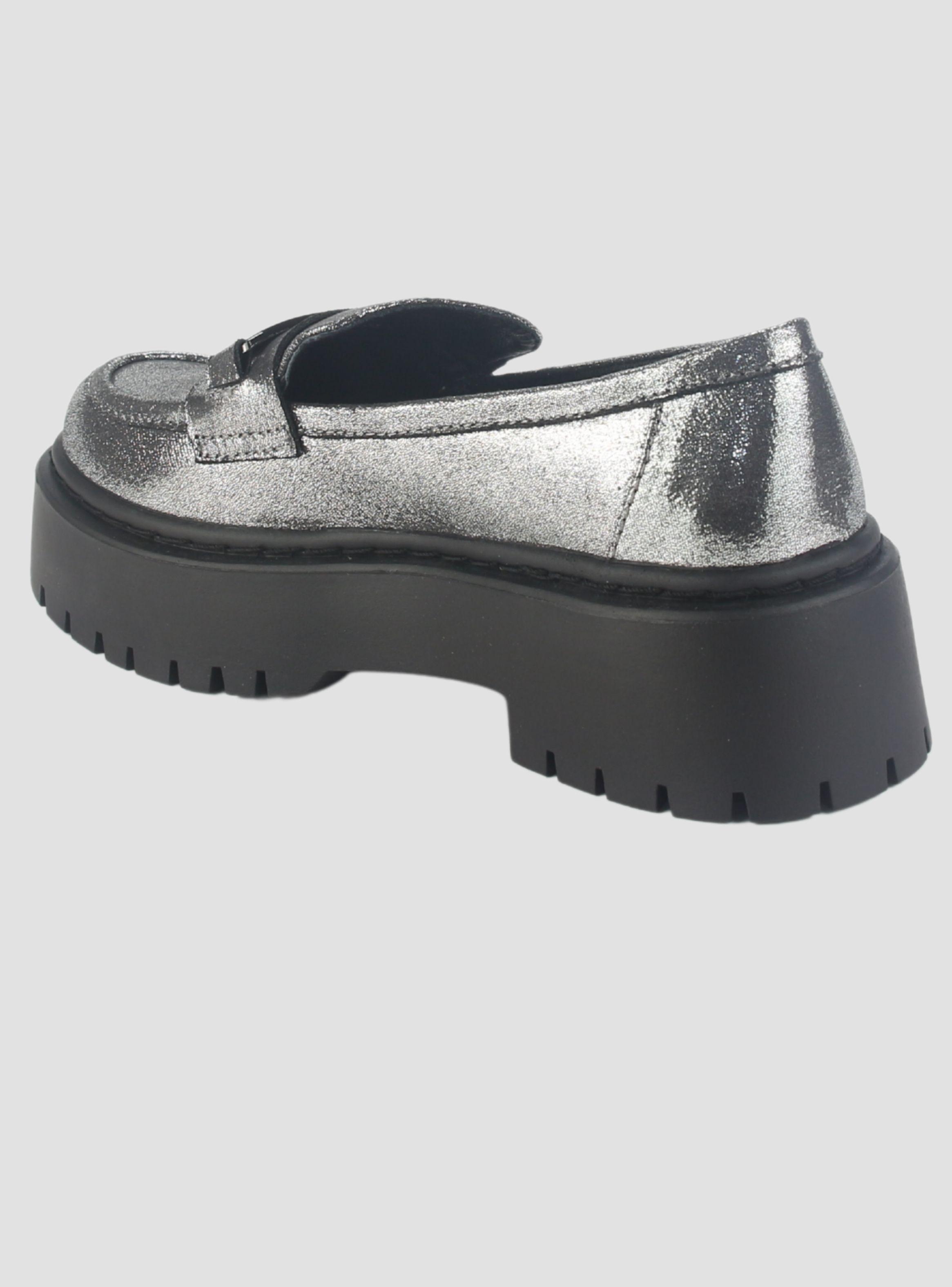 Mocasin Chalada Mujer Lewis-1 Plateado Casual-3
