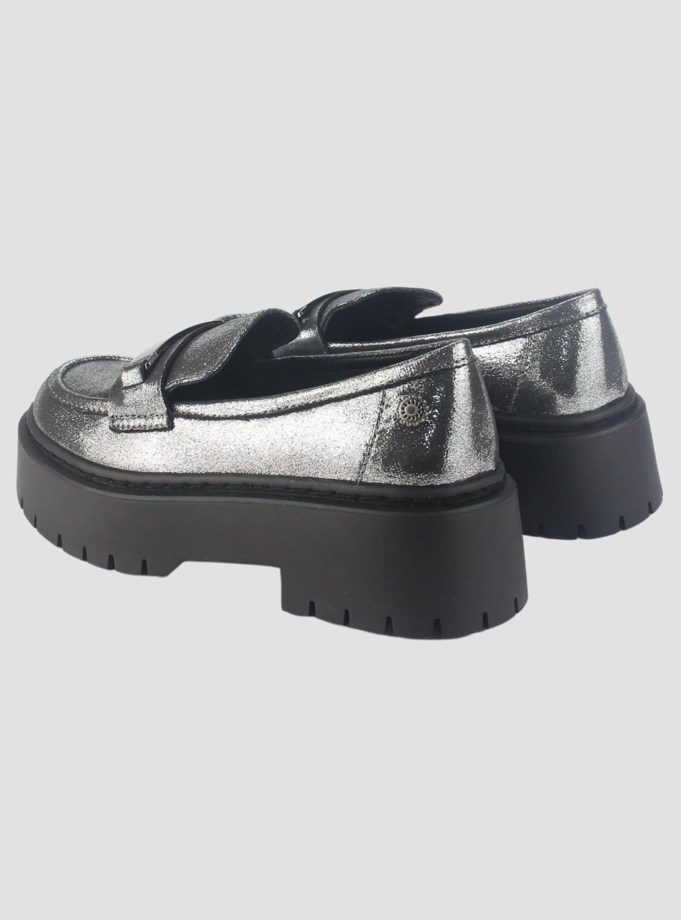 Mocasin Chalada Mujer Lewis-1 Plateado Casual-5
