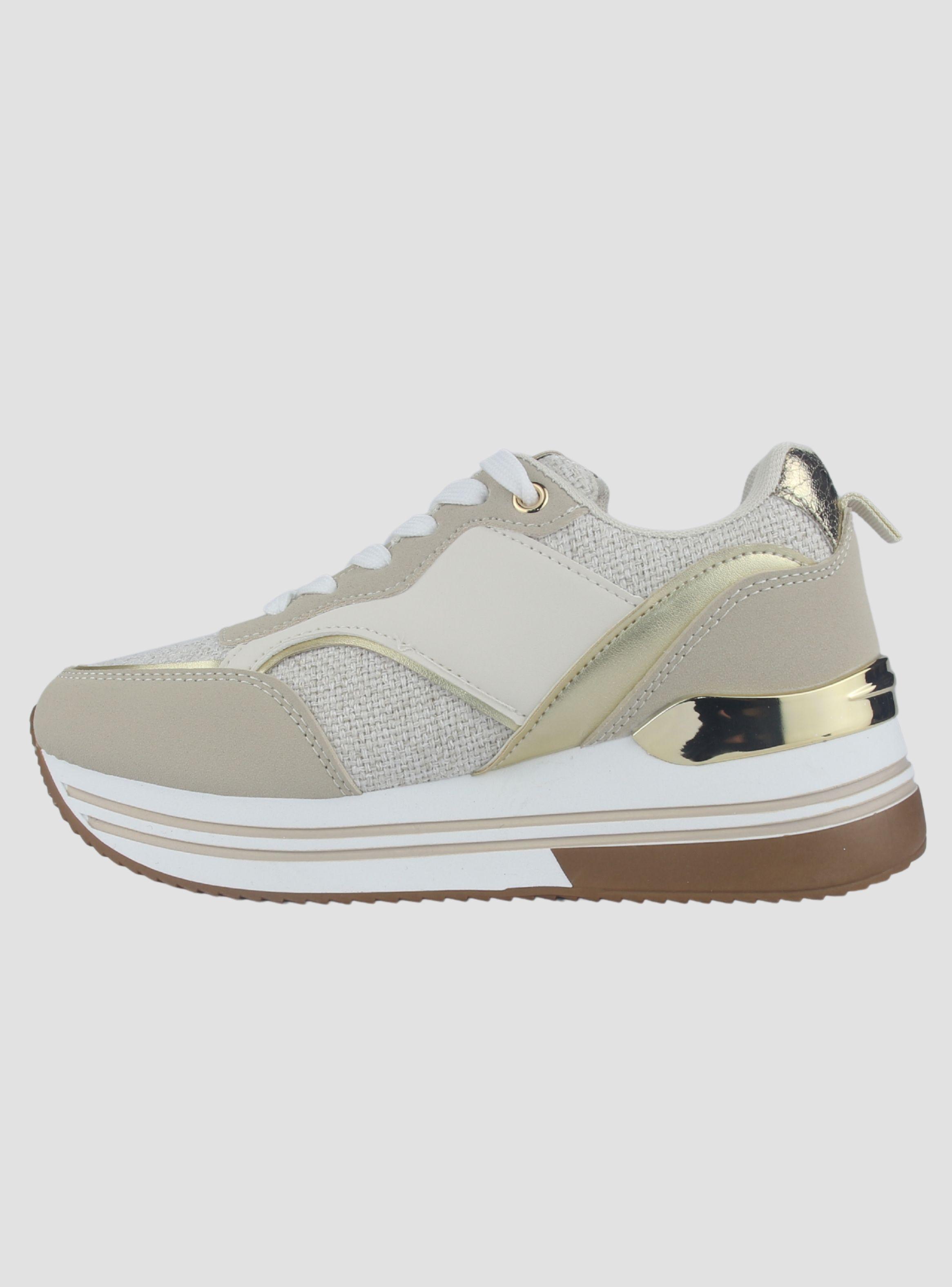 Zapatilla Chalada Mujer Jettixlow2 Beige Urbano-1