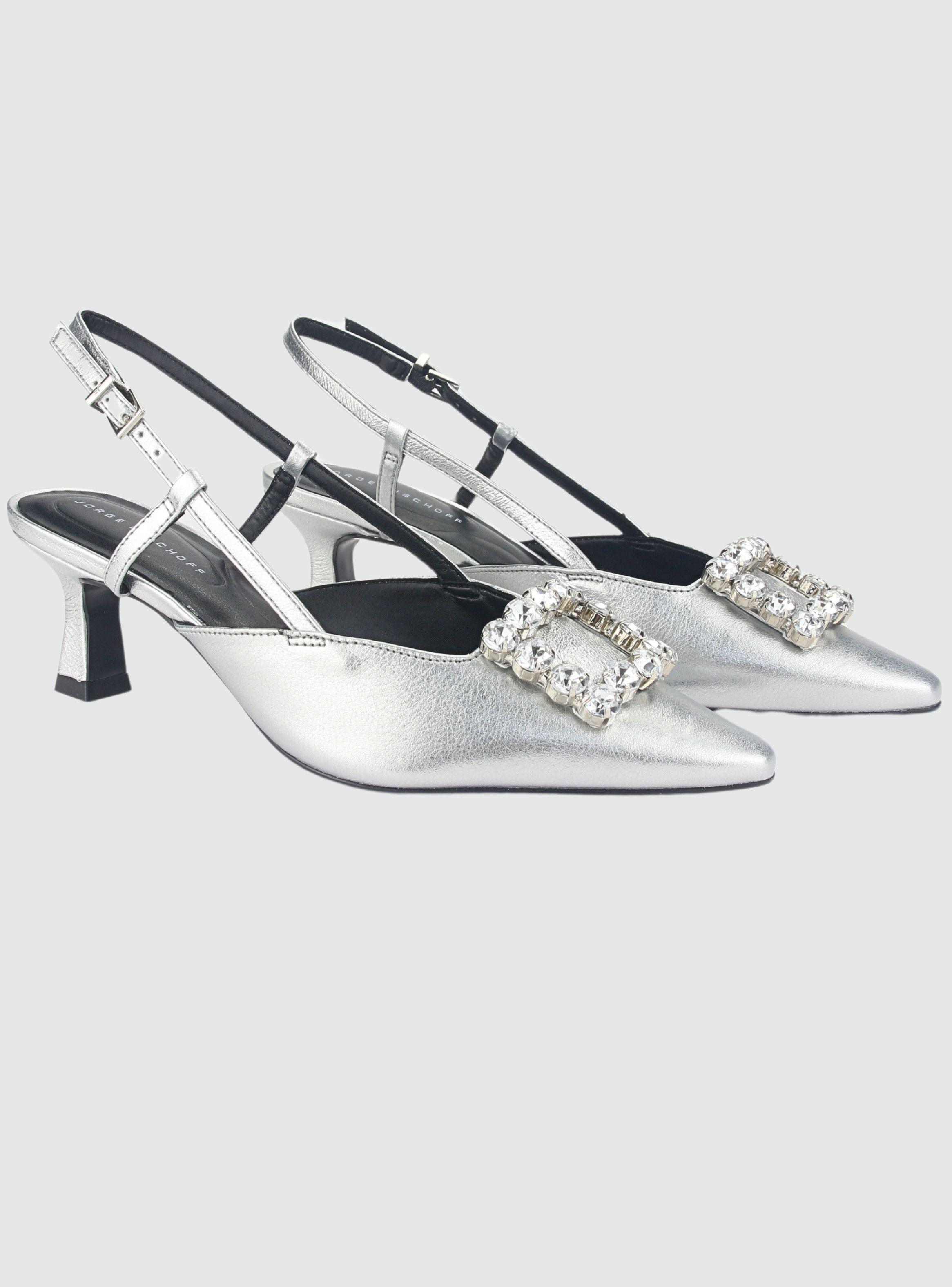 Sandalia Jorge Bischoff Mujer P17994002 Plateado Casual-3
