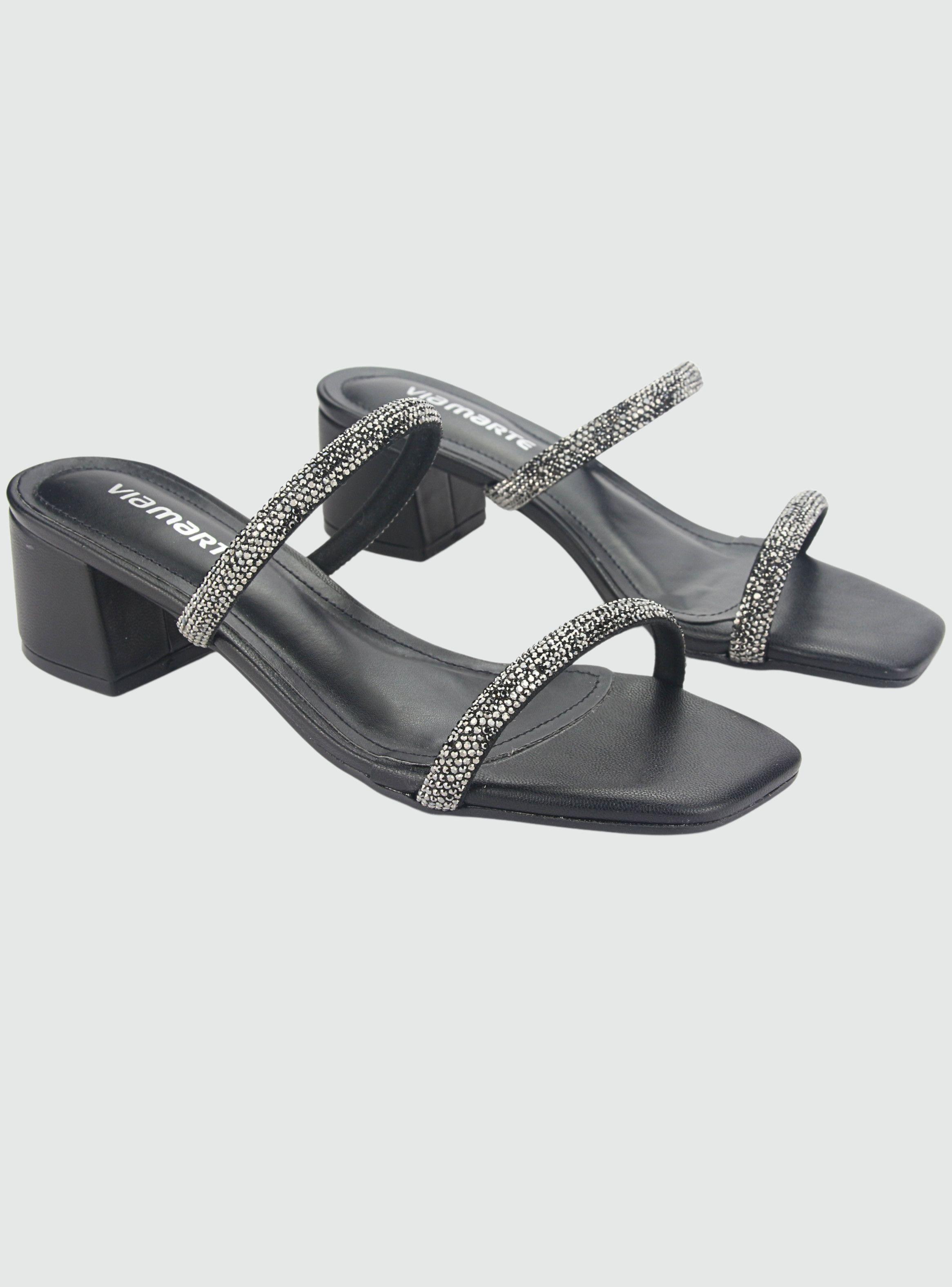 Sandalia Via Marte Mujer 23-9810 Preto Casual-3