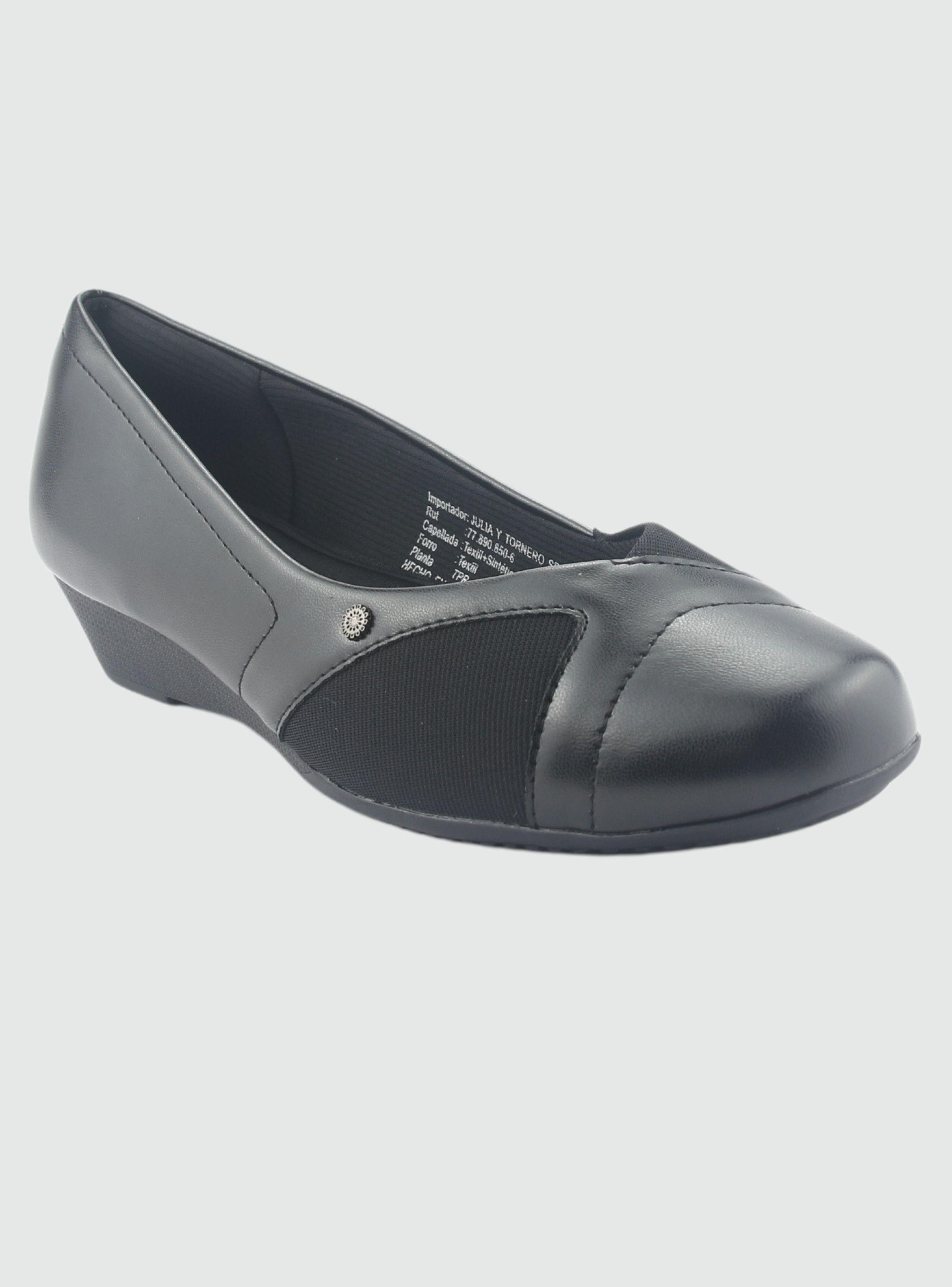Zapato Negro de Mujer Casual Comfort Coles-1-2