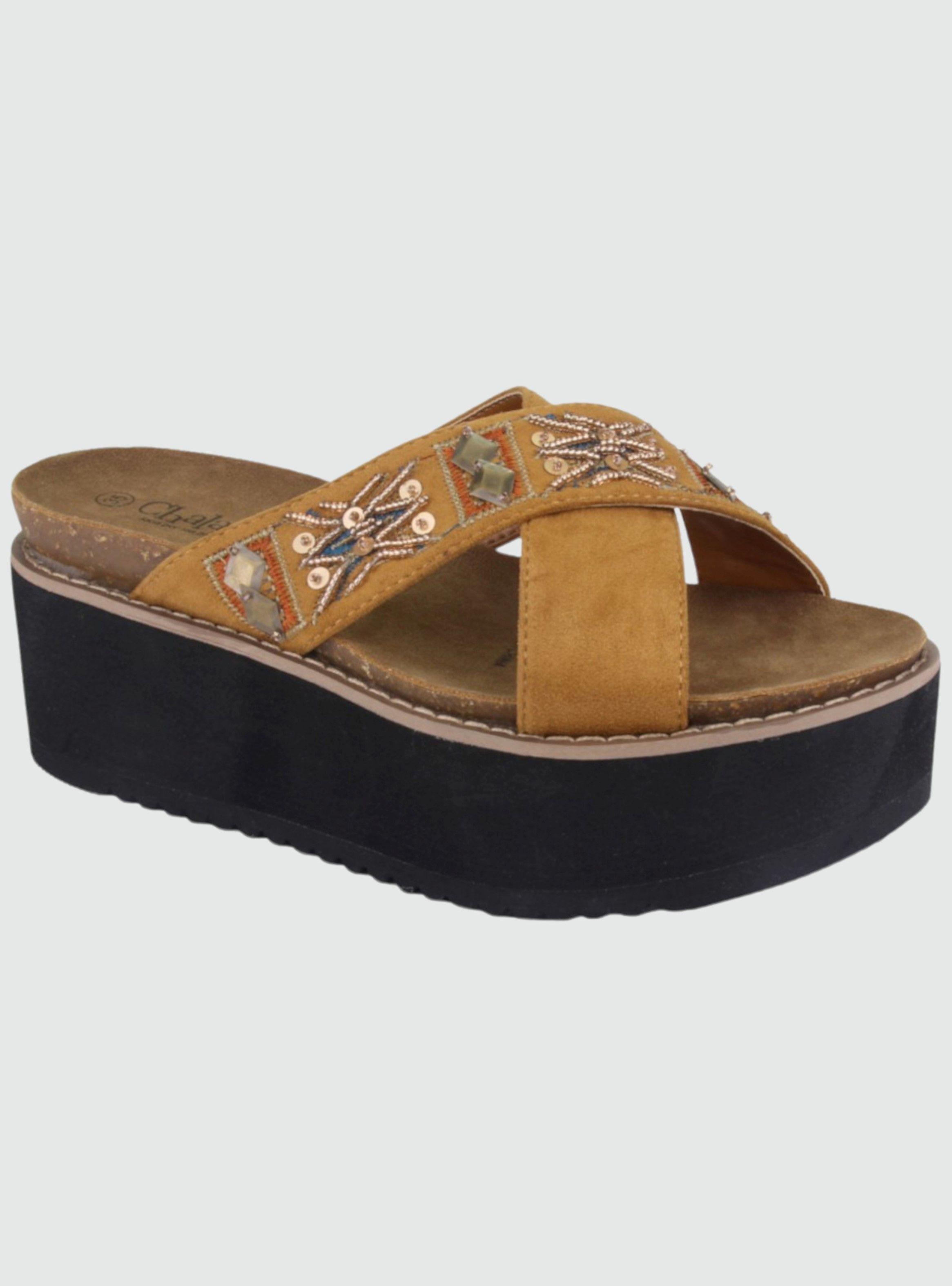 Sandalia Chalada Mujer Pruna-1 Camel Moda-0