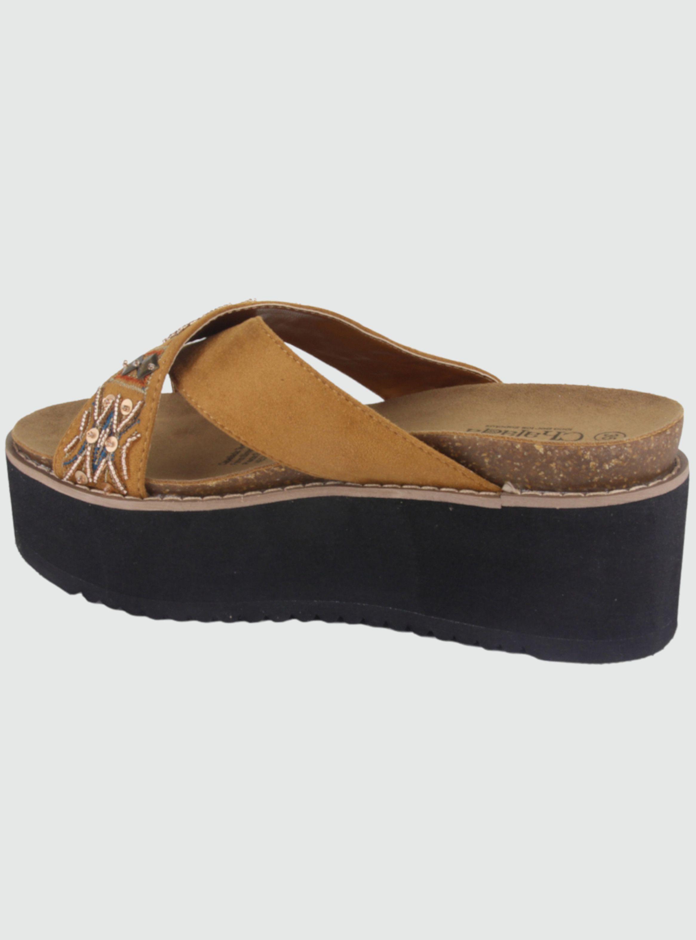 Sandalia Chalada Mujer Pruna-1 Camel Moda-1