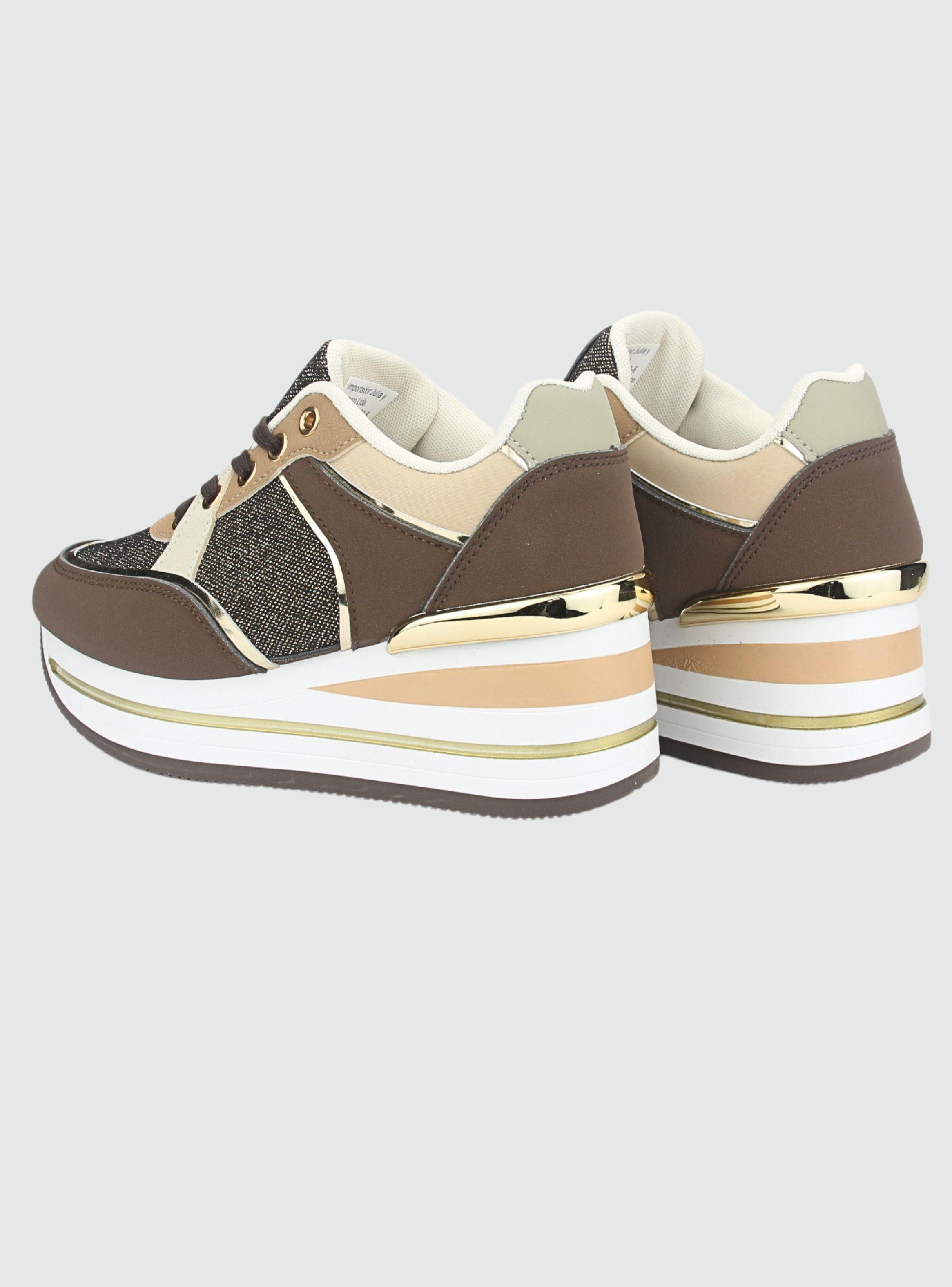 Zapatilla Chalada Mujer Jettix-2 Café Urbano-5