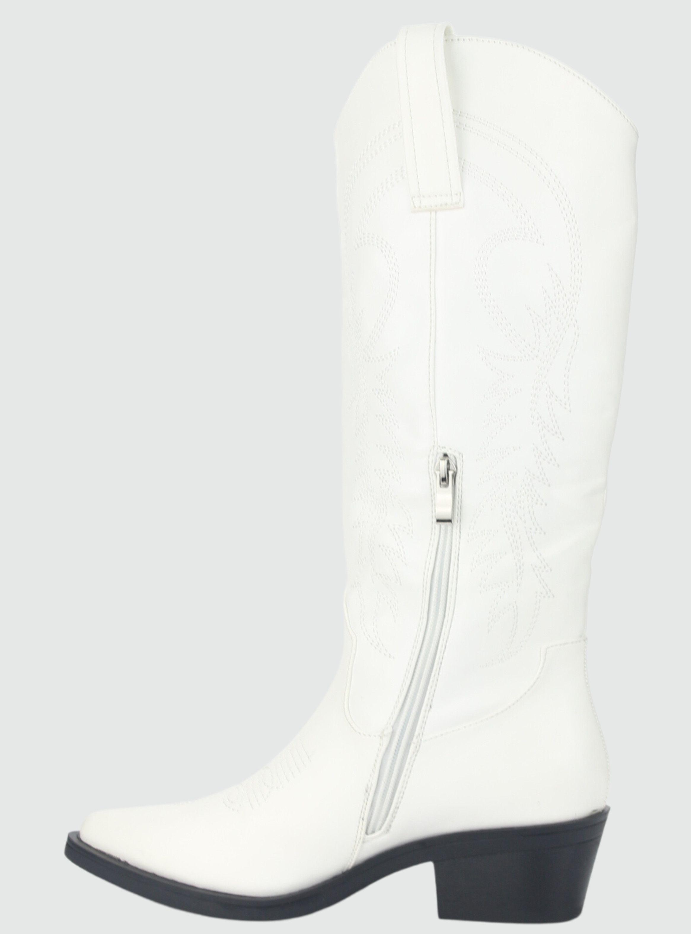Bota Chalada Mujer West-20 Blanco Casual-1
