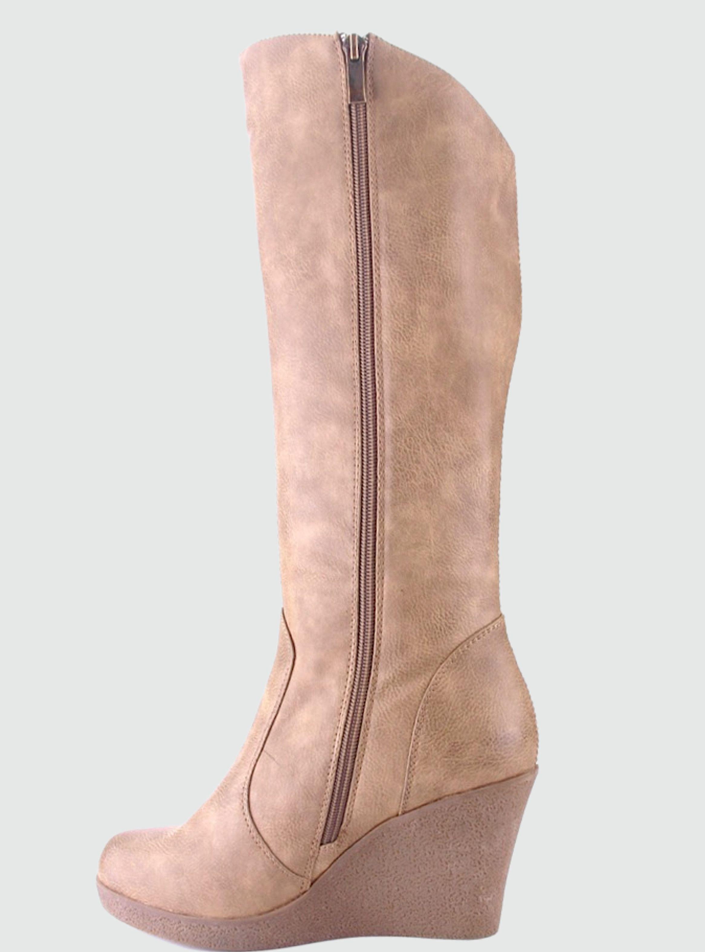 Bota Chalada Mujer Wedge-22 Taupe Casual-1