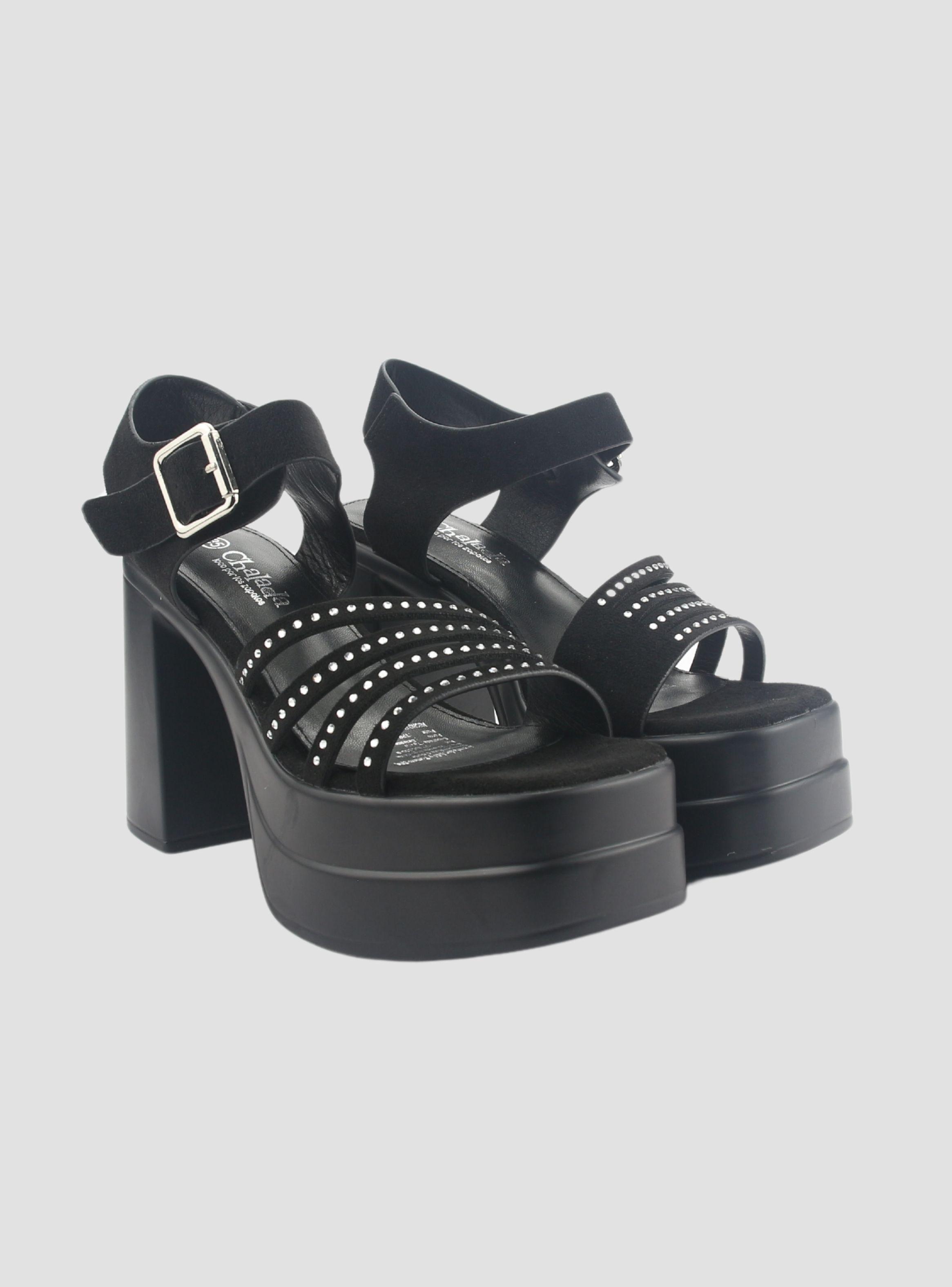 Sandalia Chalada Mujer Vizze-2 Negro Casual-4