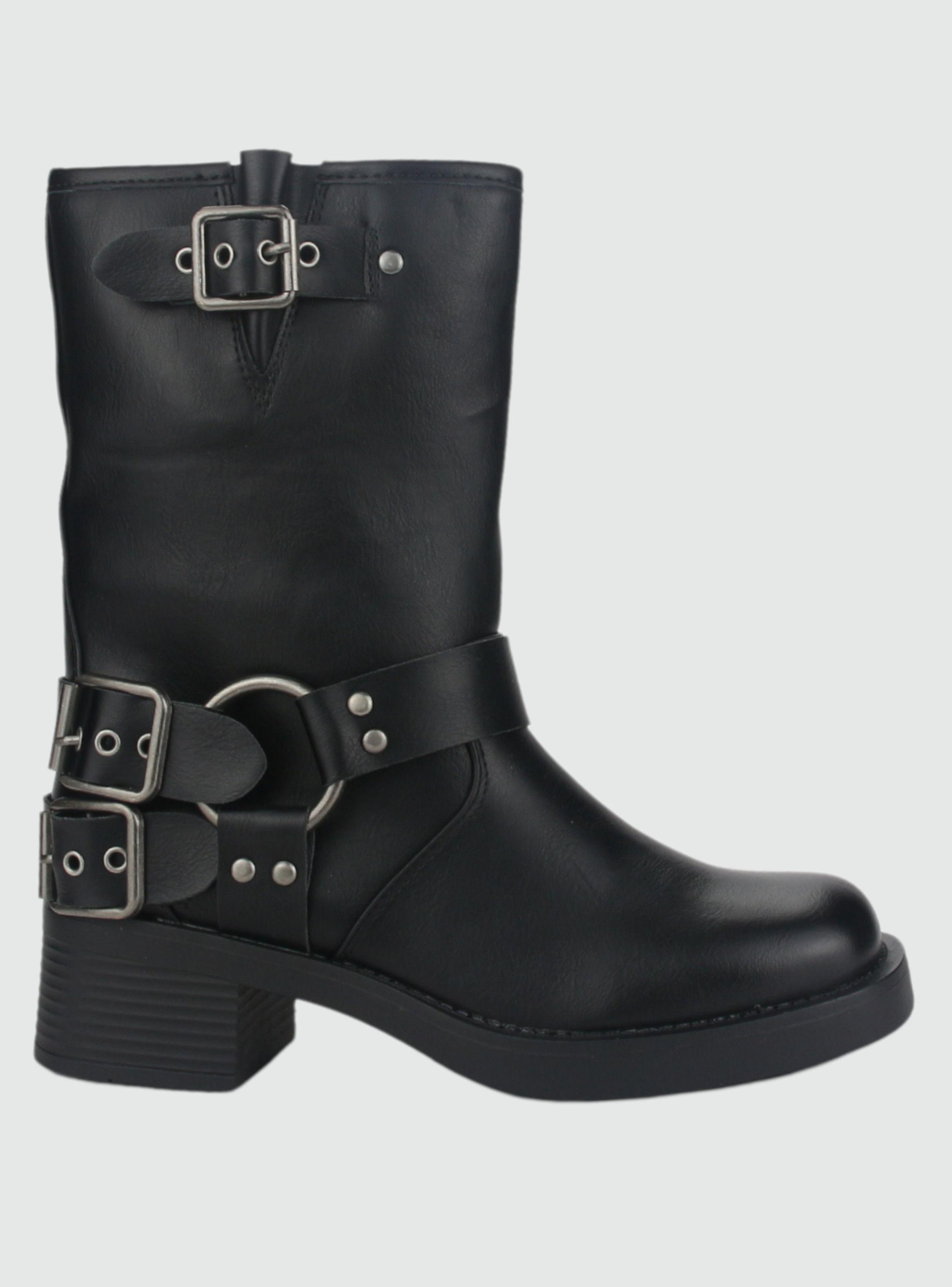 Botin Chalada Mujer Biker-1 Negro Casual-0