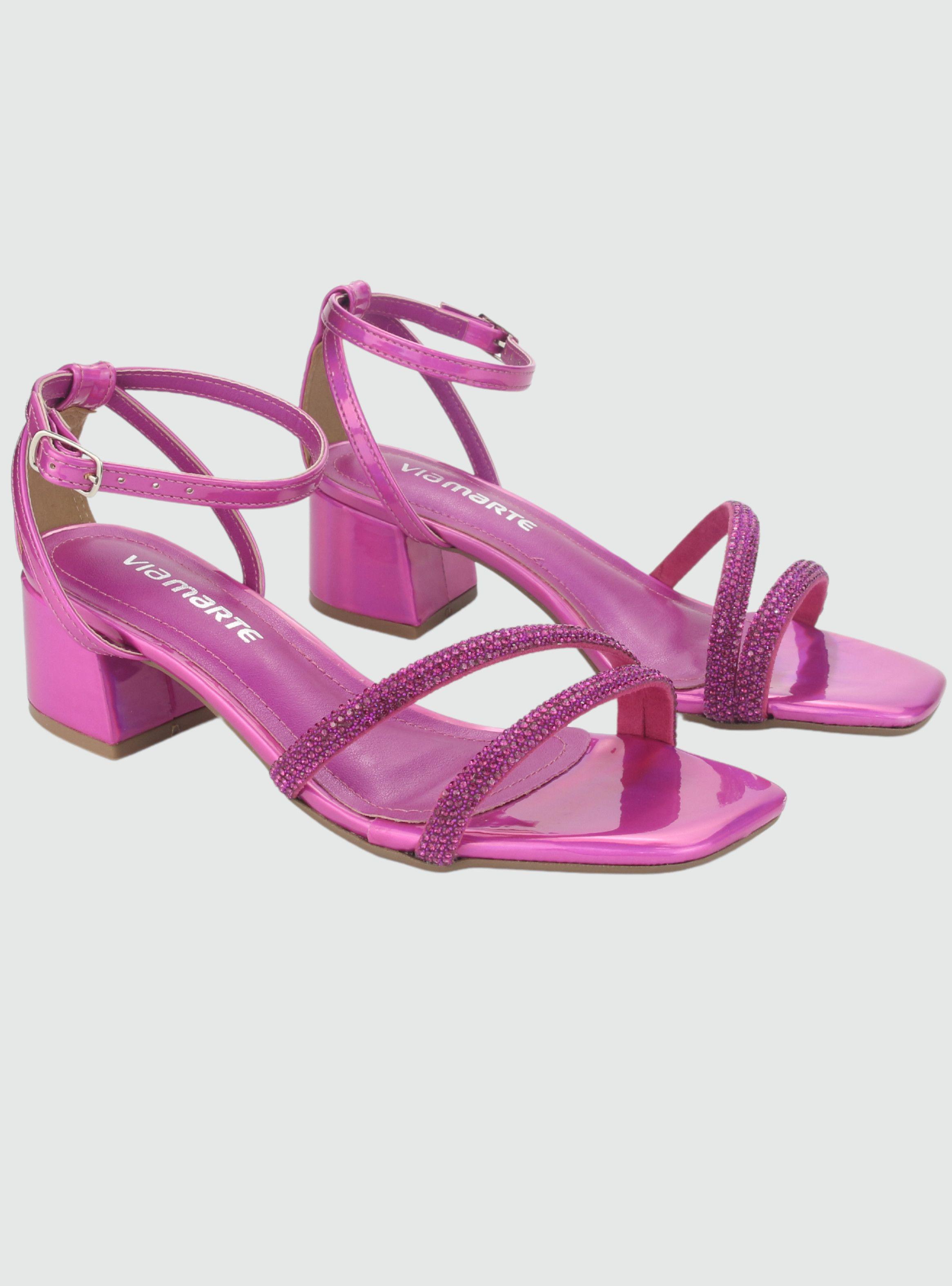 Sandalia Via Marte Mujer 23-9804 Fucsia Casual-3