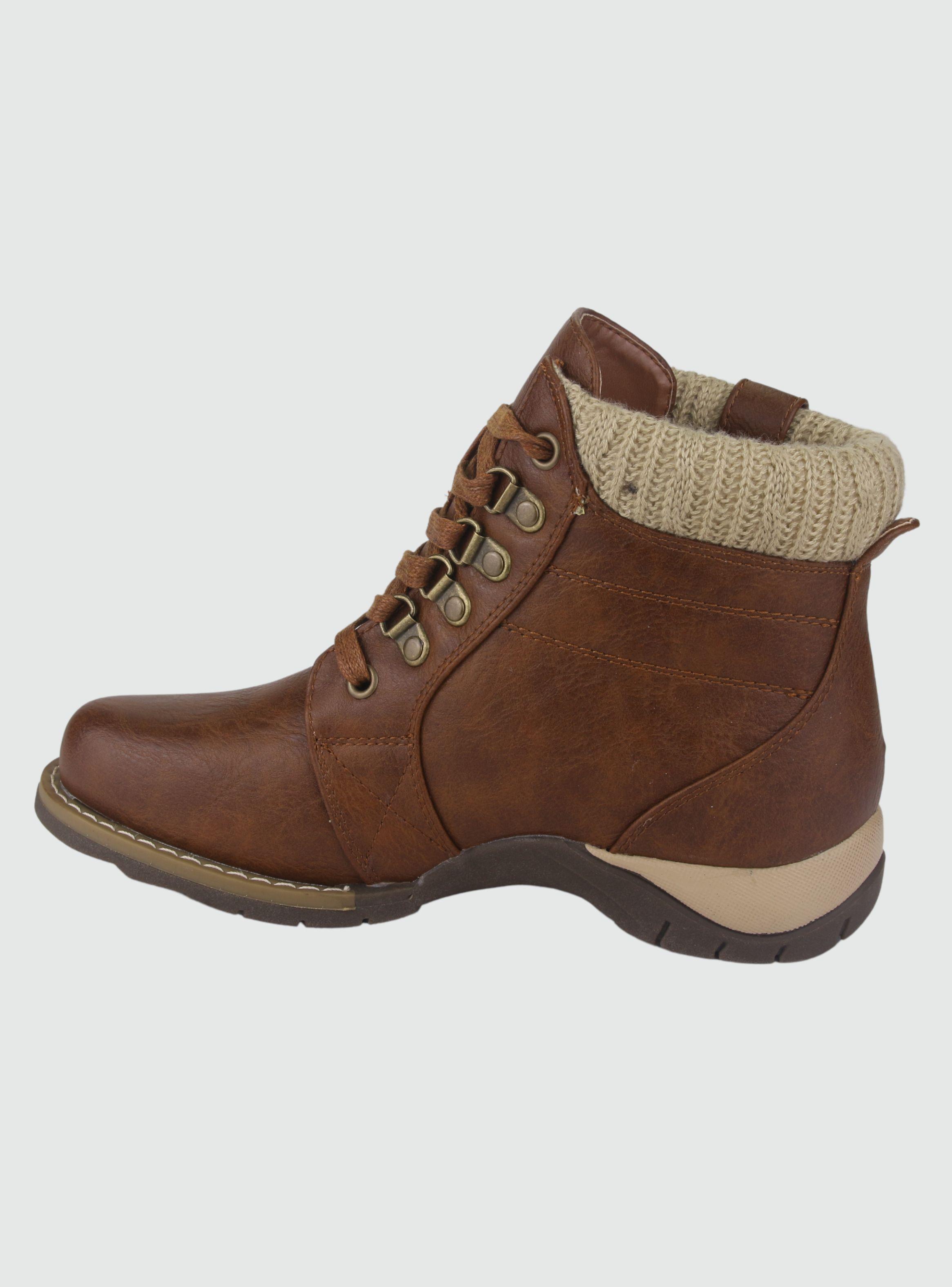 Botin Chalada Mujer Rolo-4 Tostado Casual-1