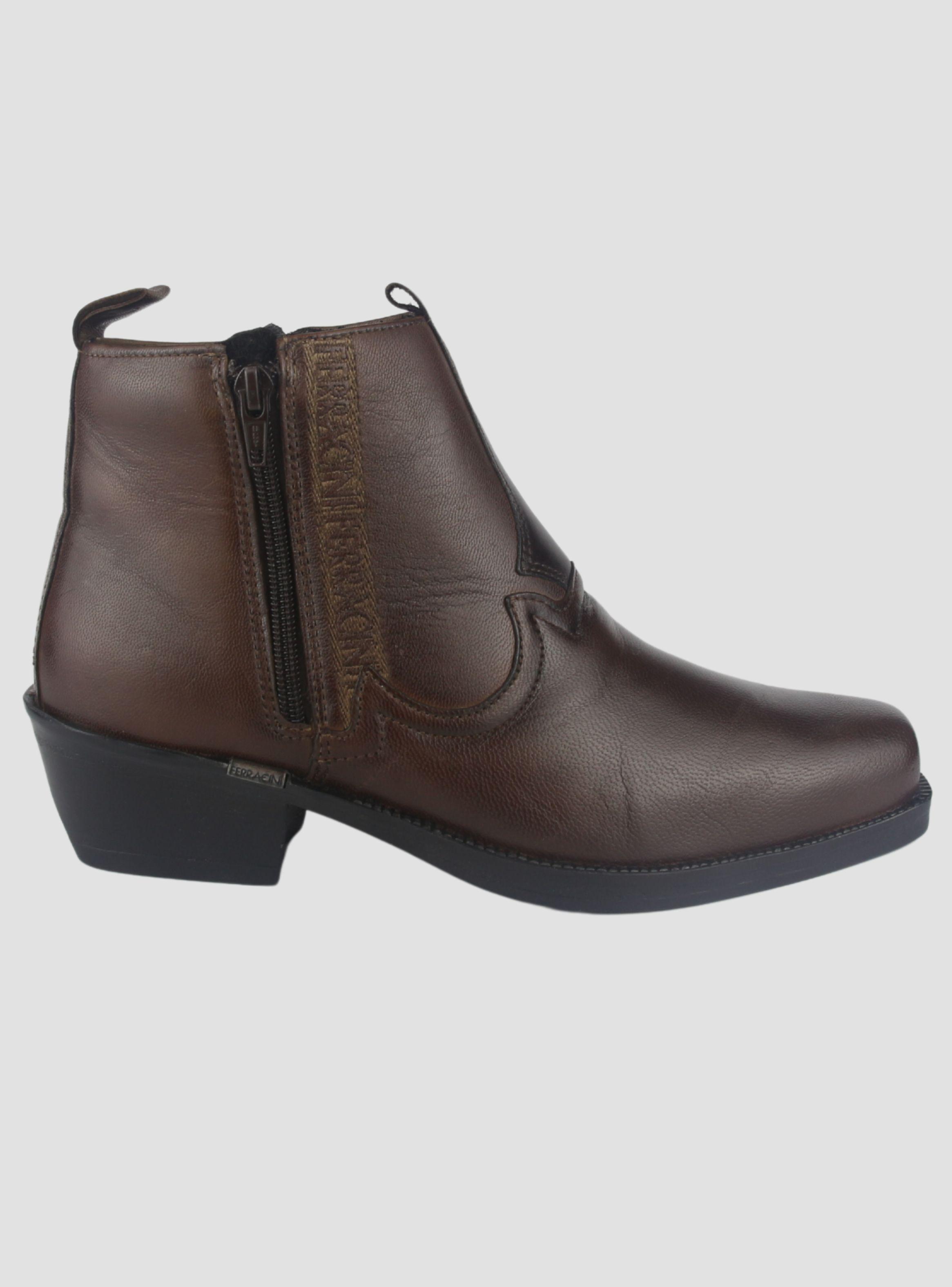 Botin Ferracini Hombre 8907 New Country Café Oscuro Casual-0