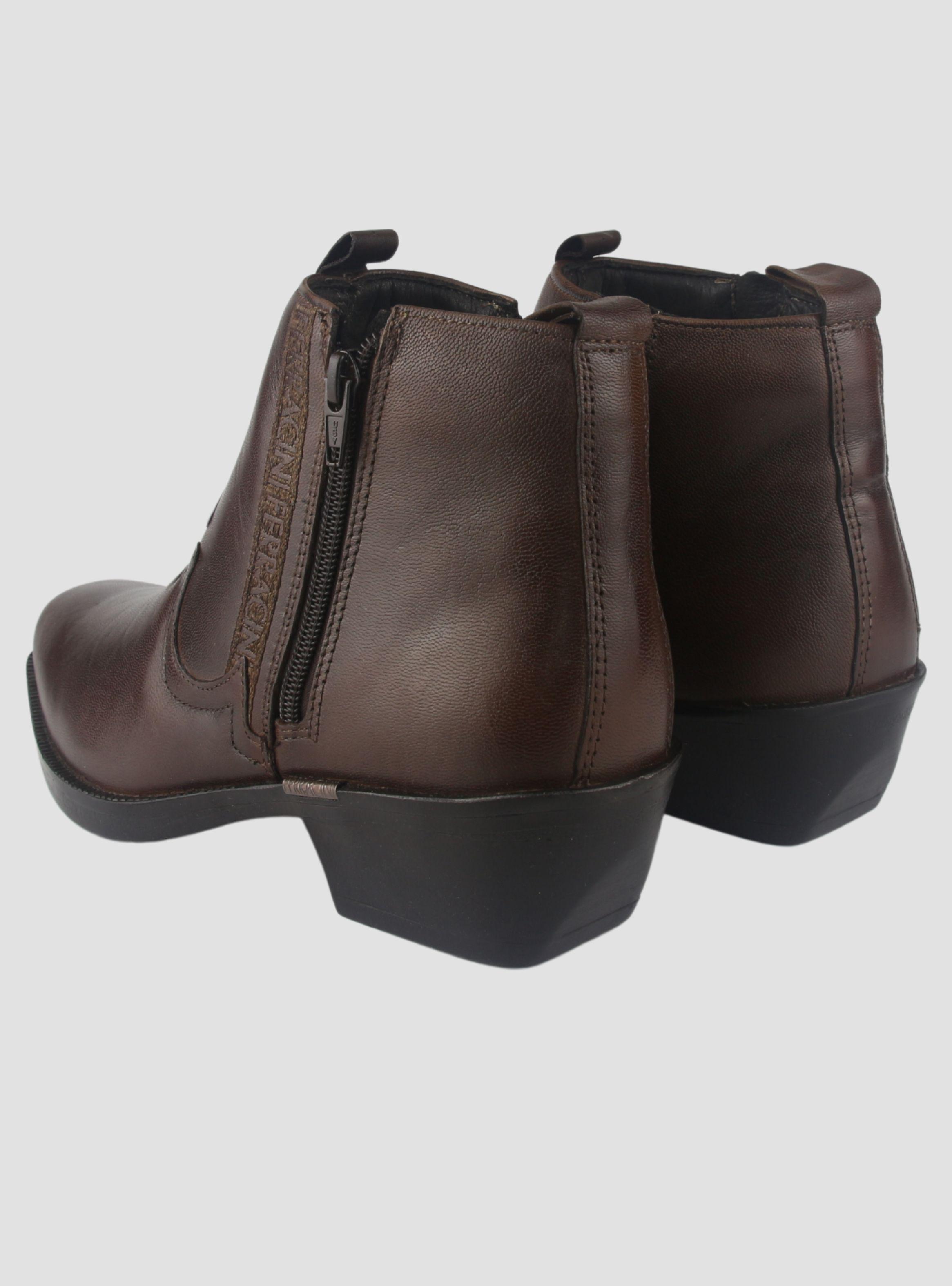 Botin Ferracini Hombre 8907 New Country Café Oscuro Casual-5