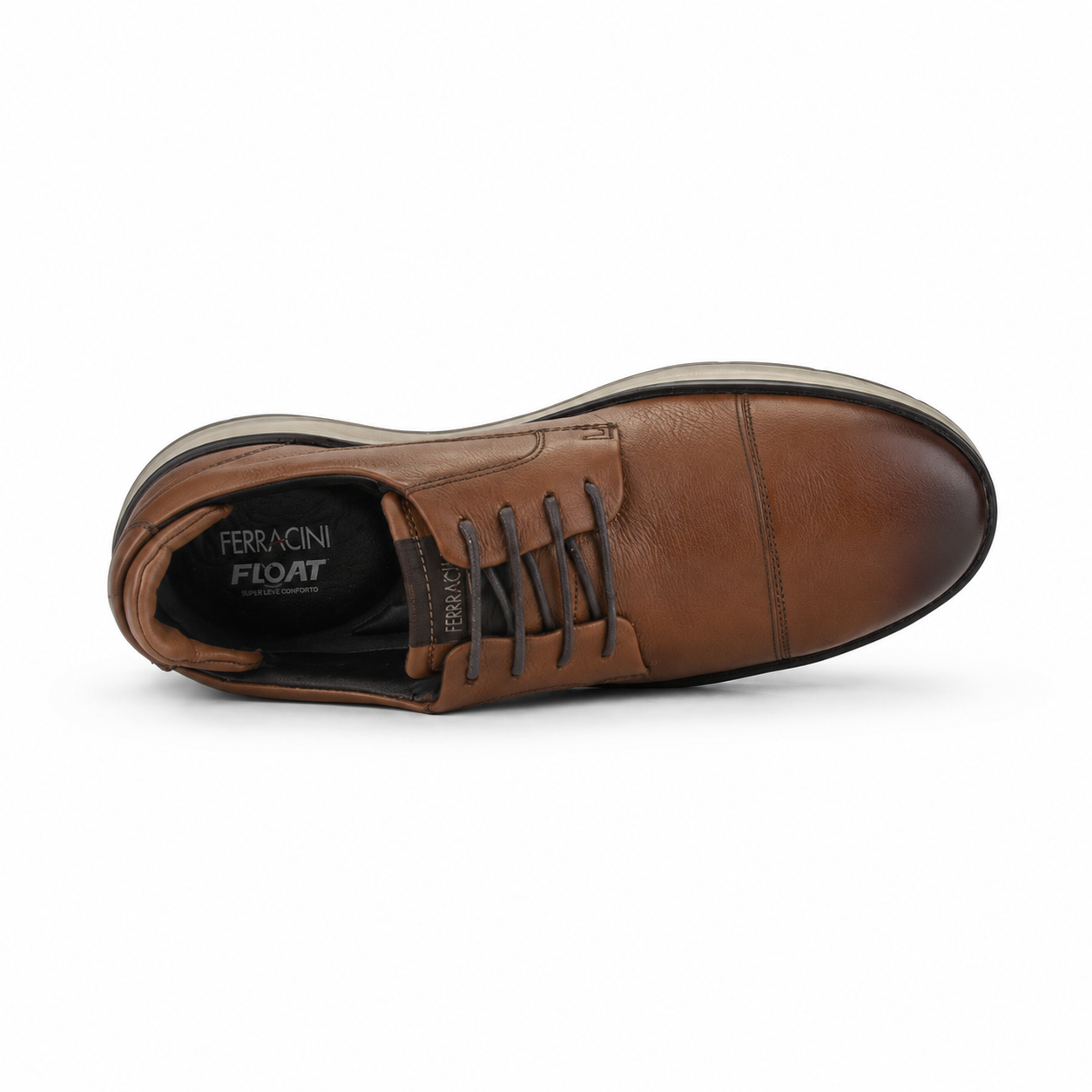 Zapato Ferracini Hombre 5541 Fluence Café Claro Casual-3