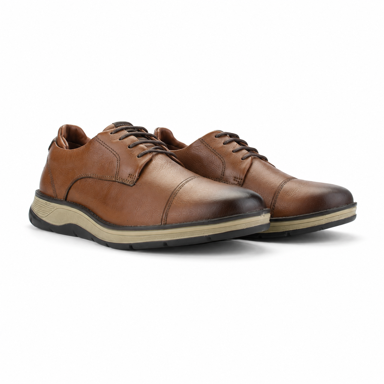 Zapato Ferracini Hombre 5541 Fluence Café Claro Casual-5