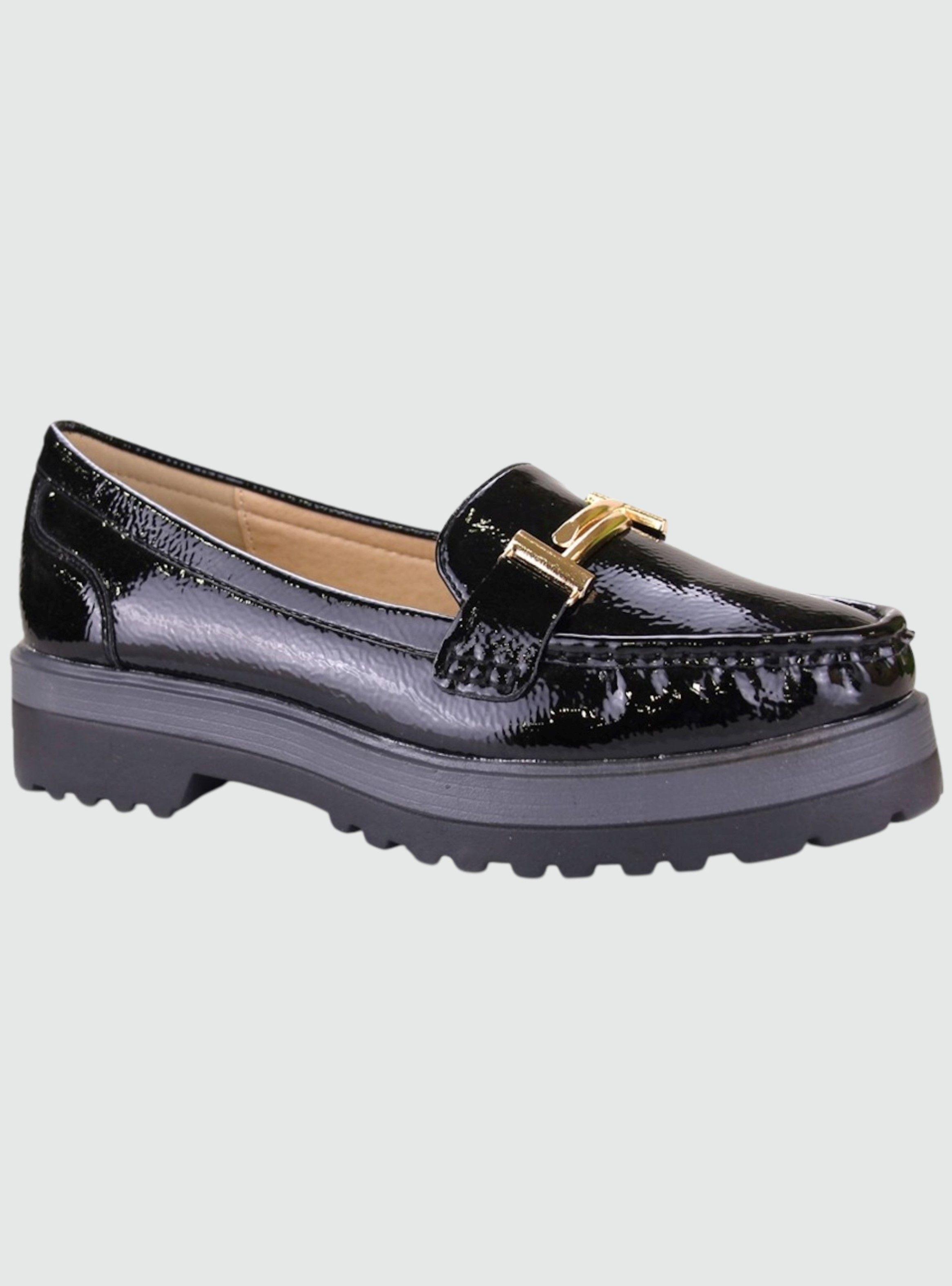 Zapato Chalada Mujer Grand-12 Negro Plataforma-0