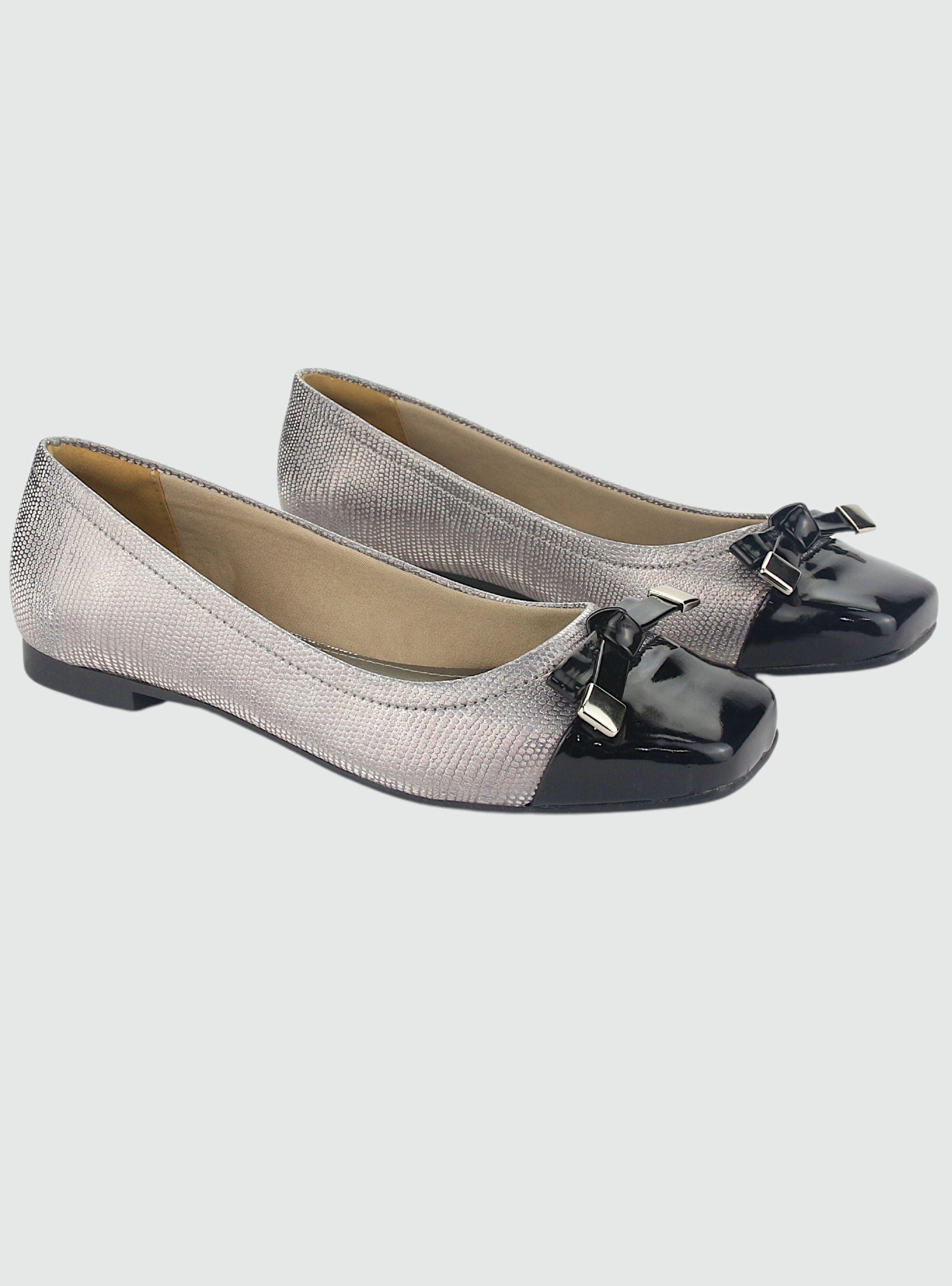 Zapato Via Marte Mujer 23-13207 Preto/Pewter Casual-3