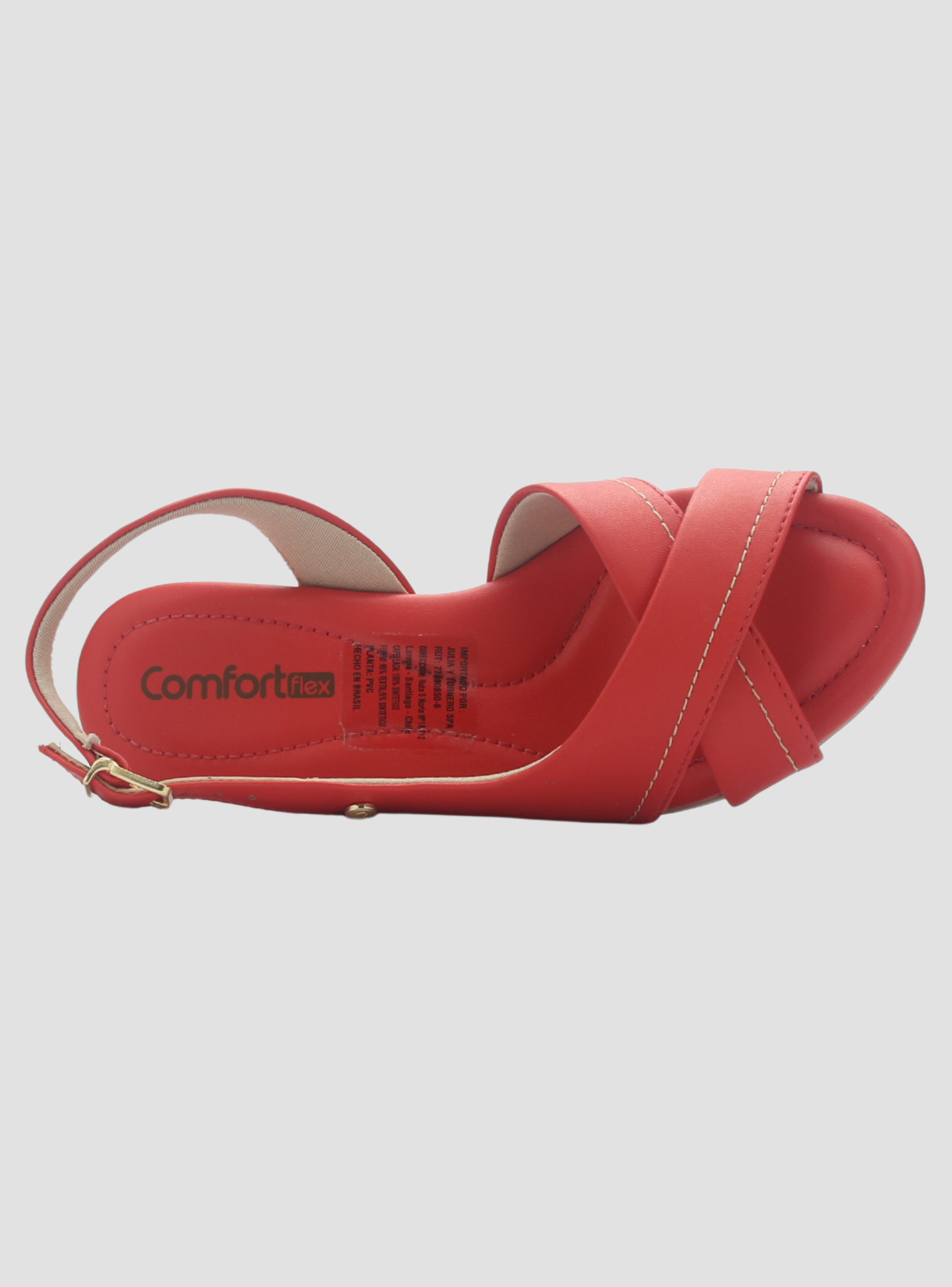 Sandalia Mujer Rojo Comfortflex 2557404 Casual-4
