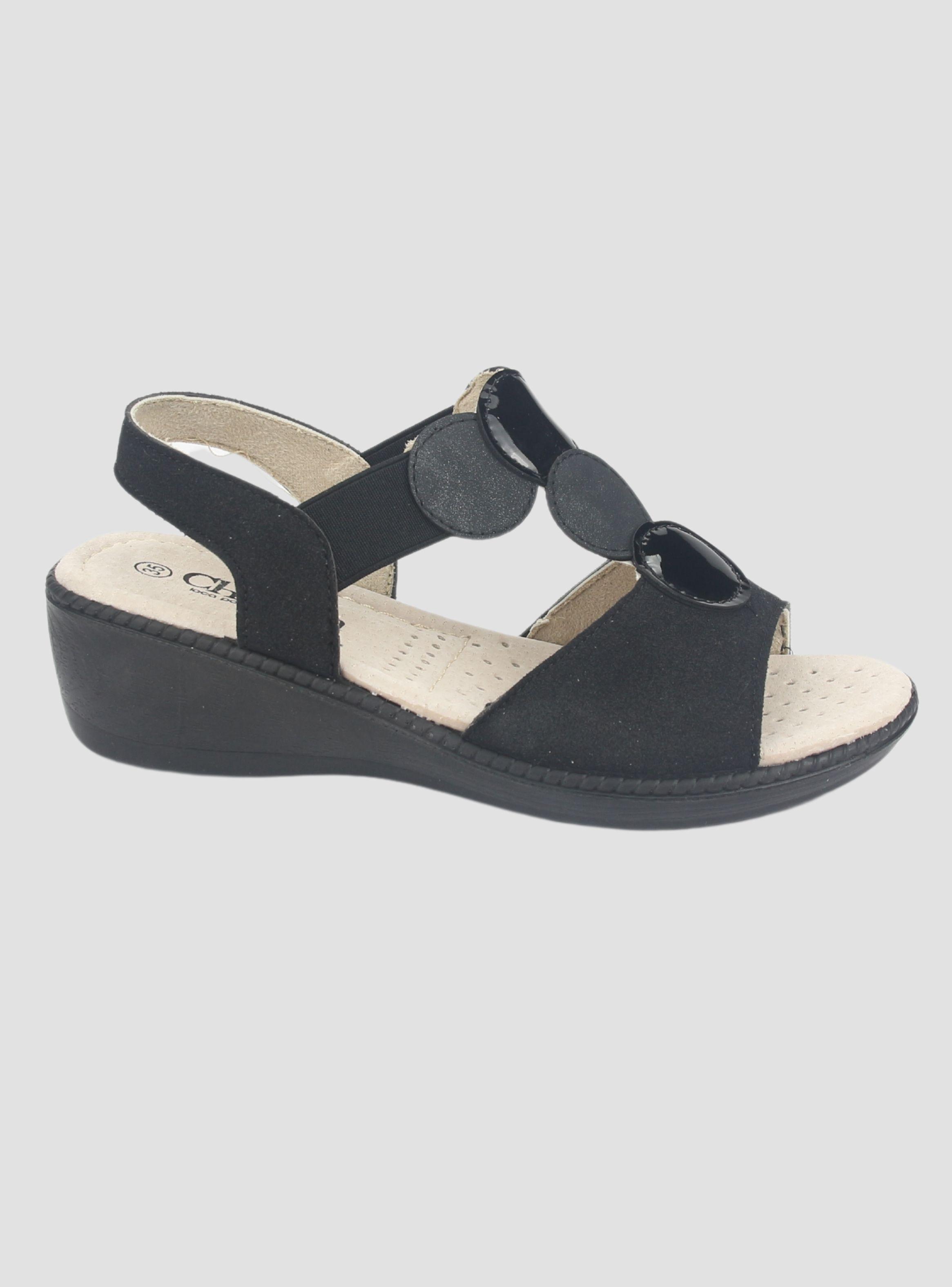 Sandalia Chalada Mujer Lupe-82 Negro Casual-0