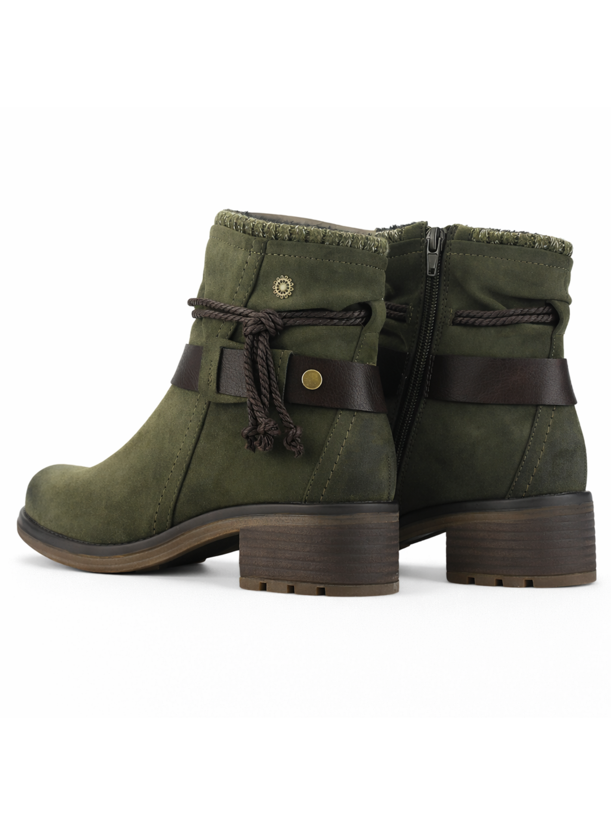 Botin Oliva Mujer Casual Chalada Torke-5