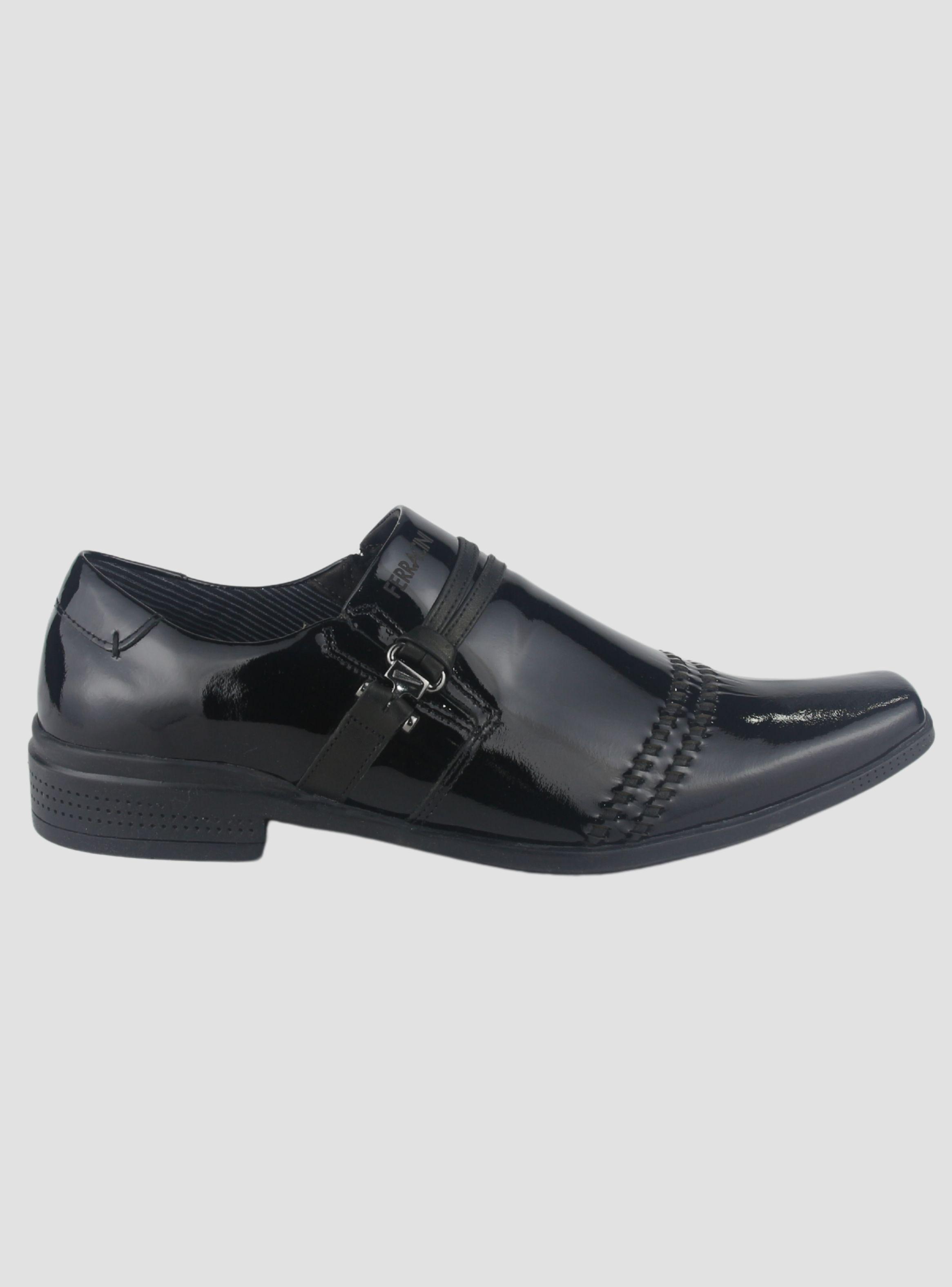 Zapato Ferracini Hombre 4349 Frankfurt Negro Charol Casual-0