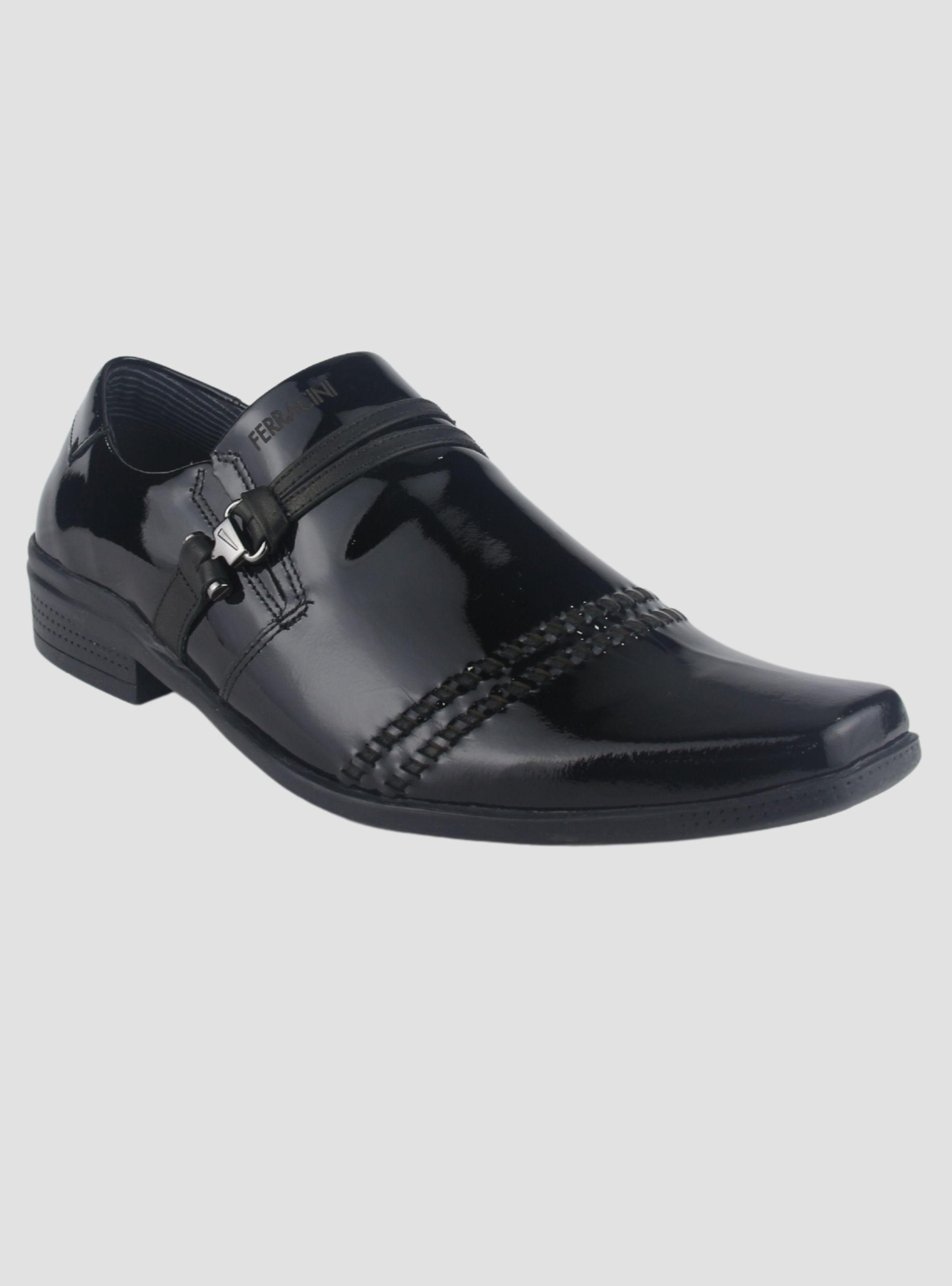 Zapato Ferracini Hombre 4349 Frankfurt Negro Charol Casual-2