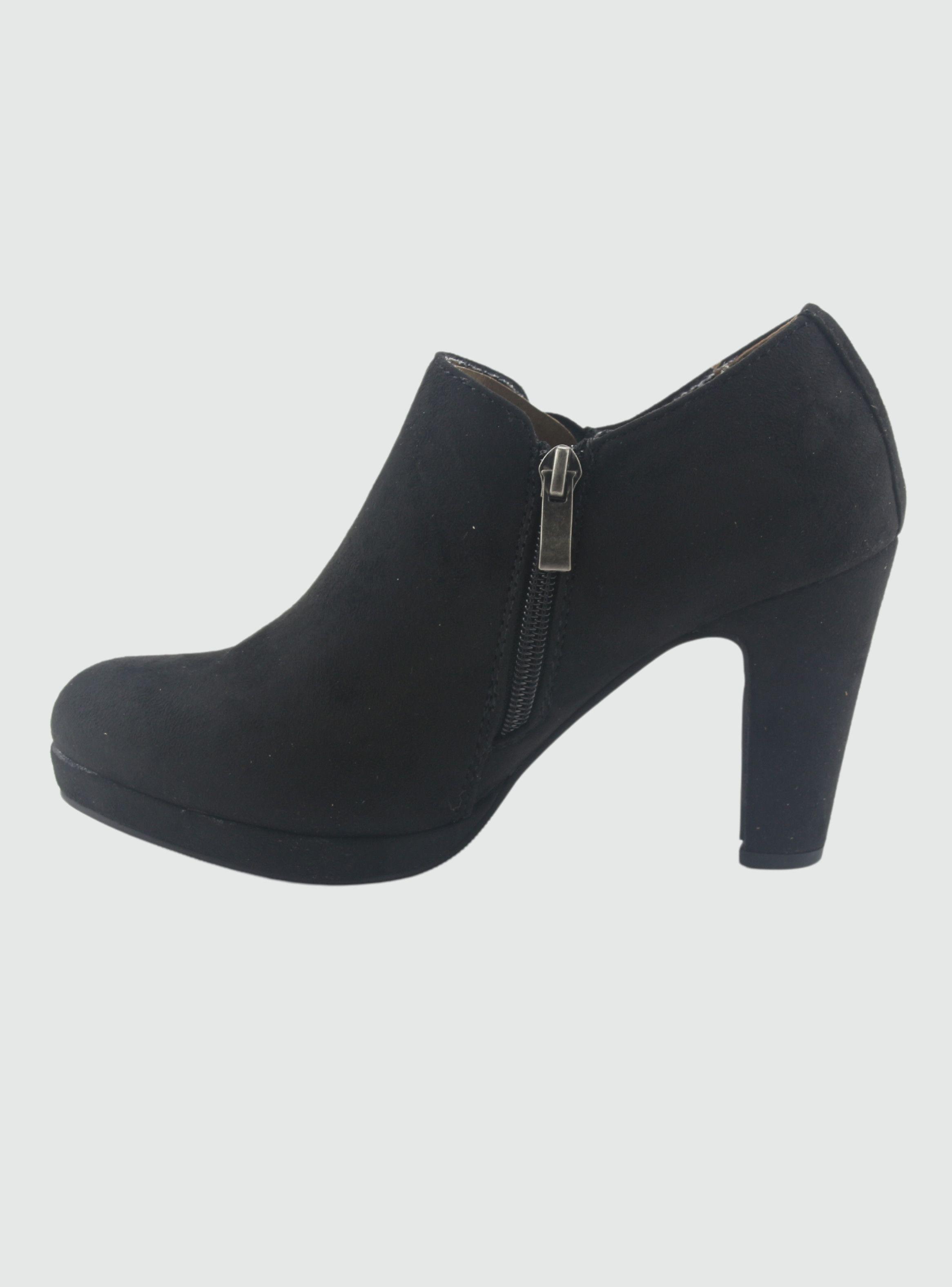Botin Chalada Mujer Plataform-8 Negro Casual-1