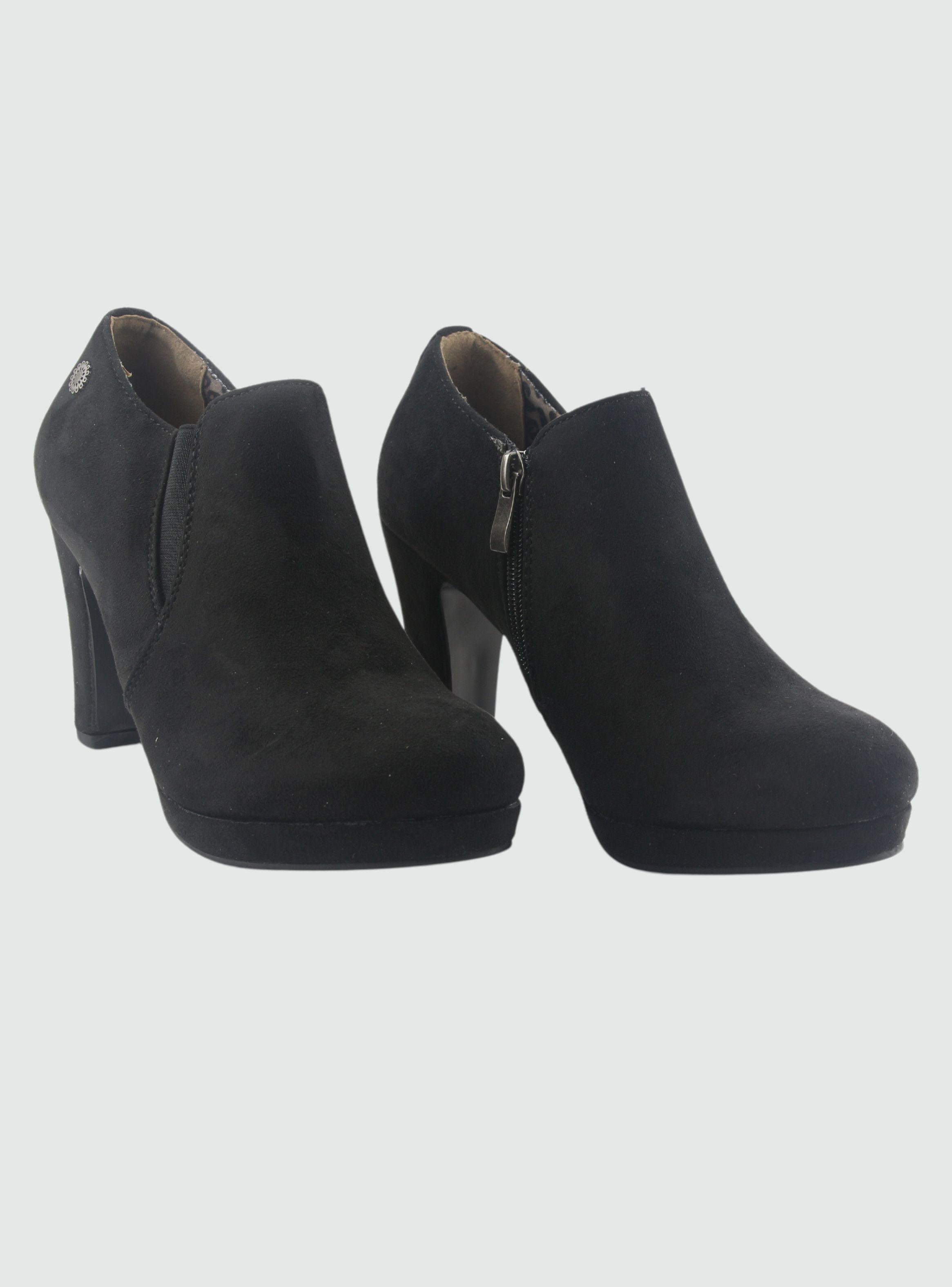 Botin Chalada Mujer Plataform-8 Negro Casual-4