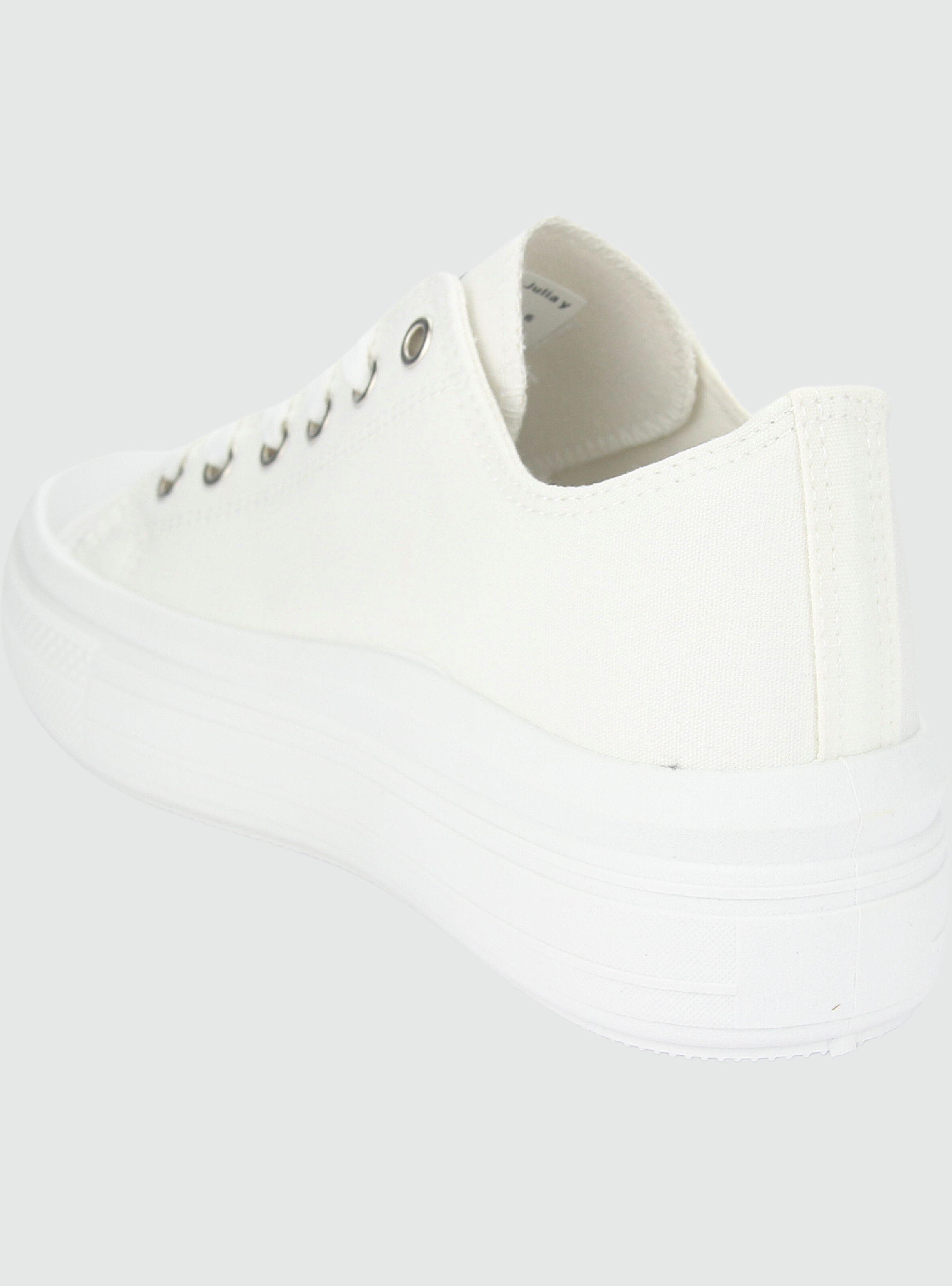 Zapatilla Chalada Mujer Clu-10 Blanco Plataforma-3