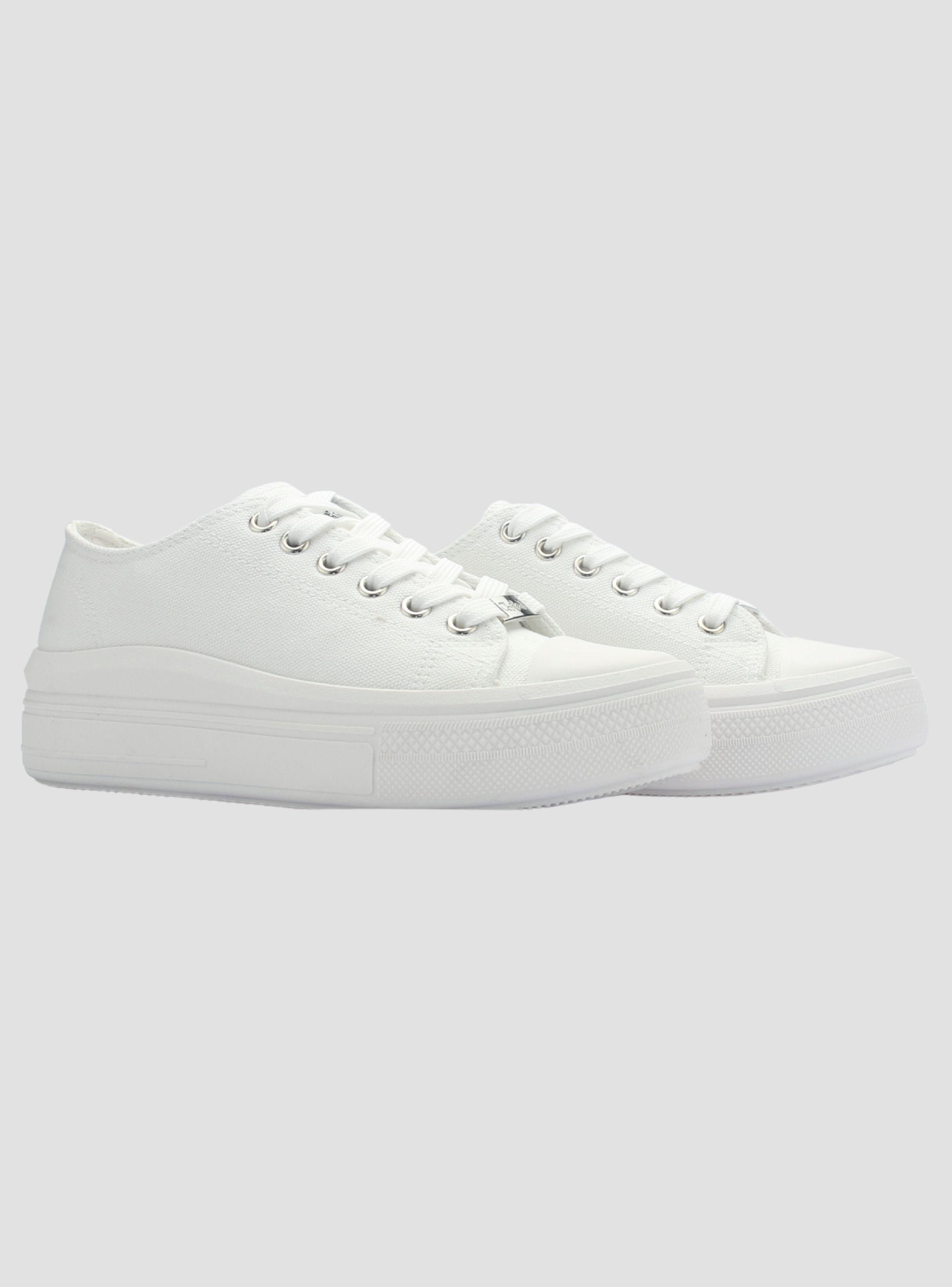 Zapatilla Chalada Mujer Clu-10 Blanco Plataforma-4