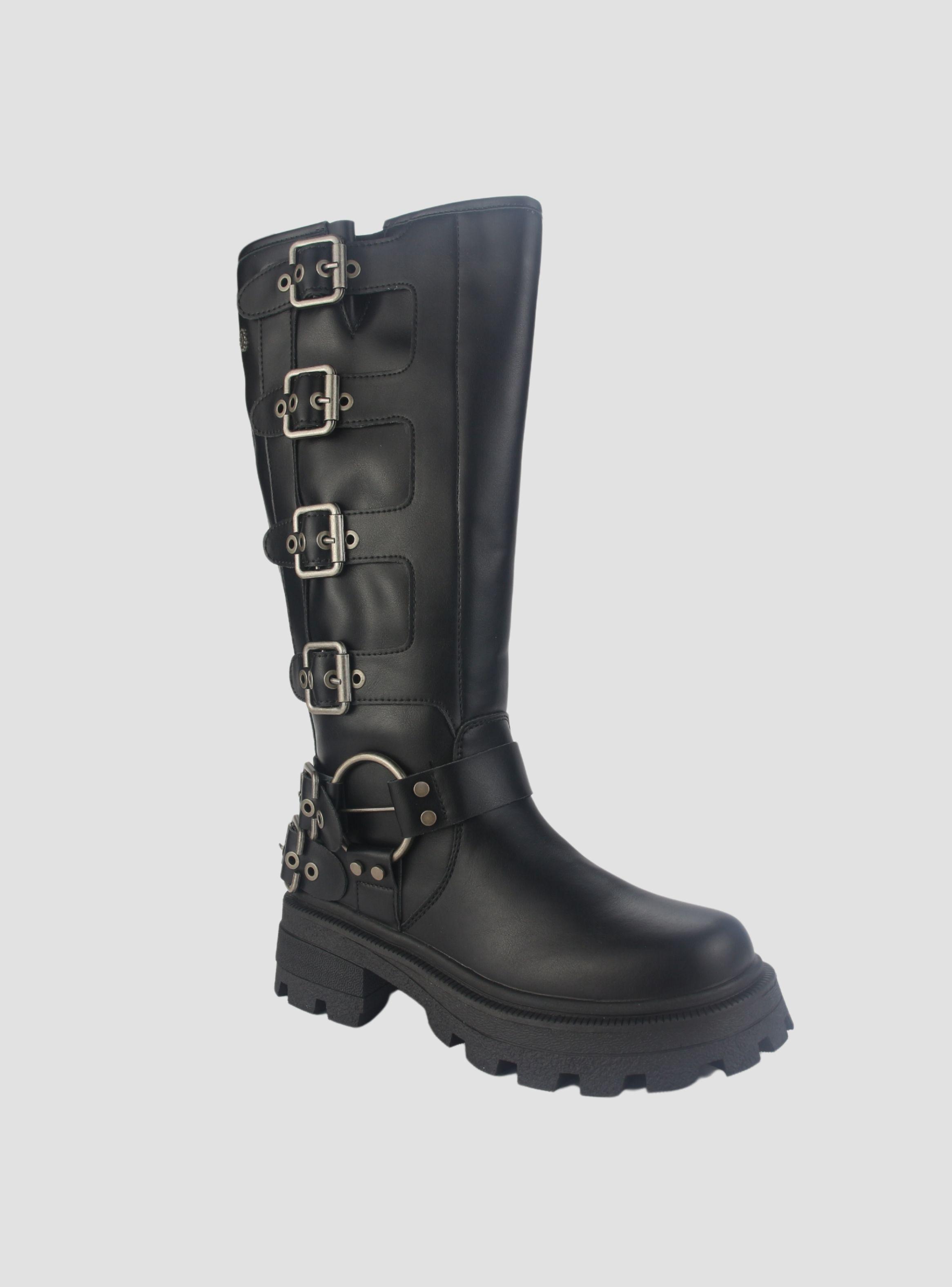 Bota Chalada Mujer Triva-1 Negro Casual-2