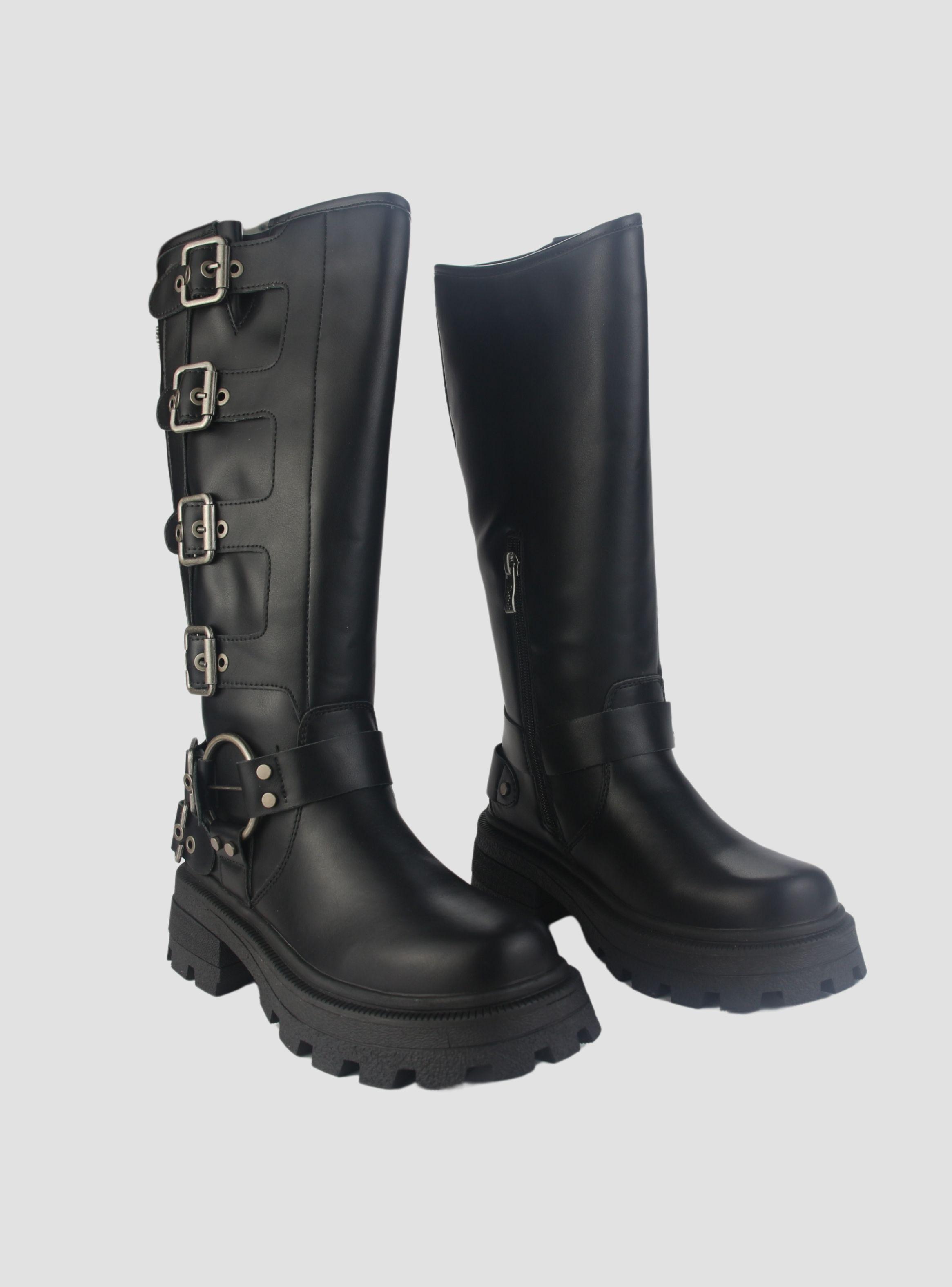 Bota Chalada Mujer Triva-1 Negro Casual-4