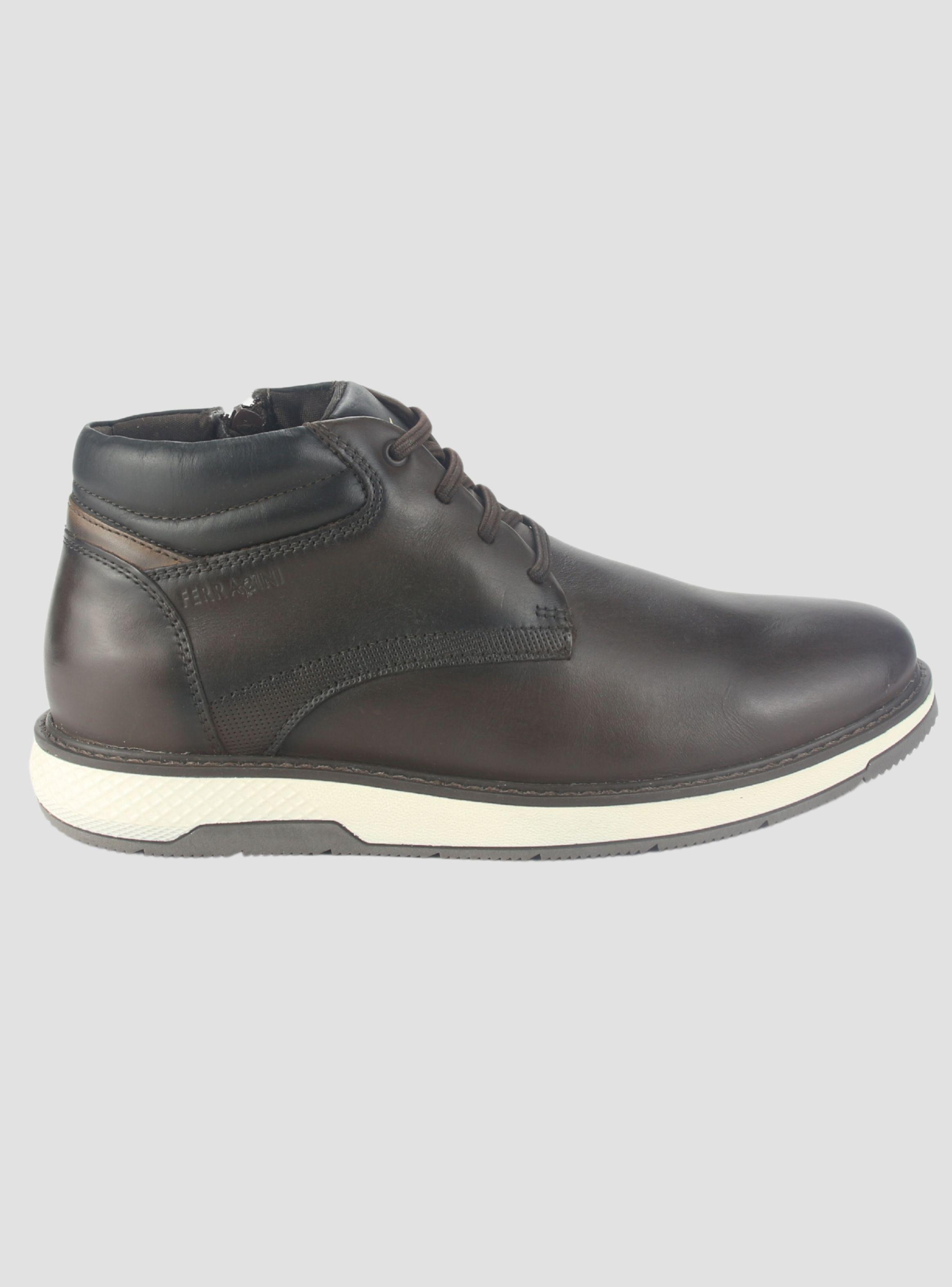 Botin Ferracini Hombre 4172 Wembley Café Oscuro Casual-0