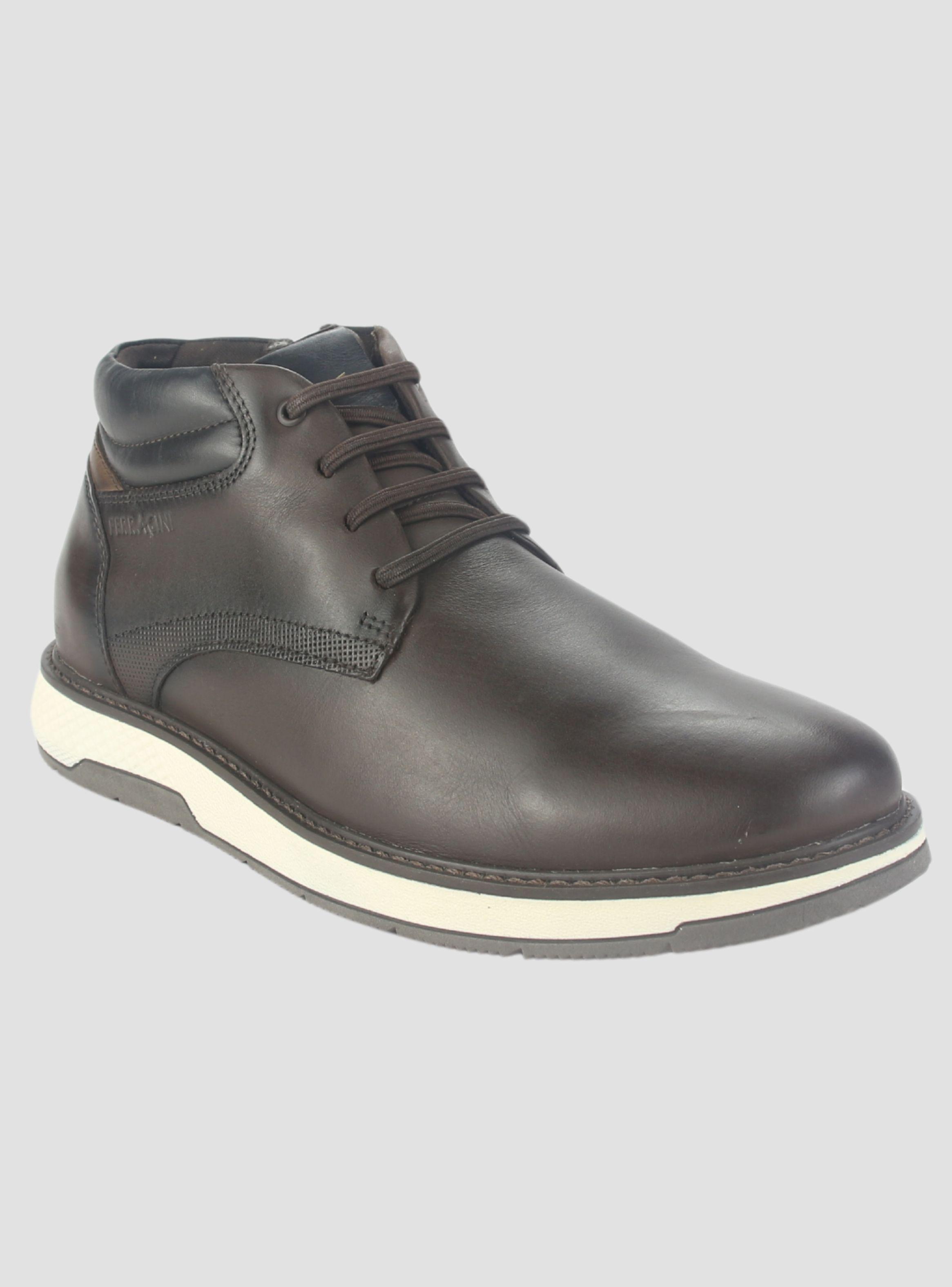 Botin Ferracini Hombre 4172 Wembley Café Oscuro Casual-2