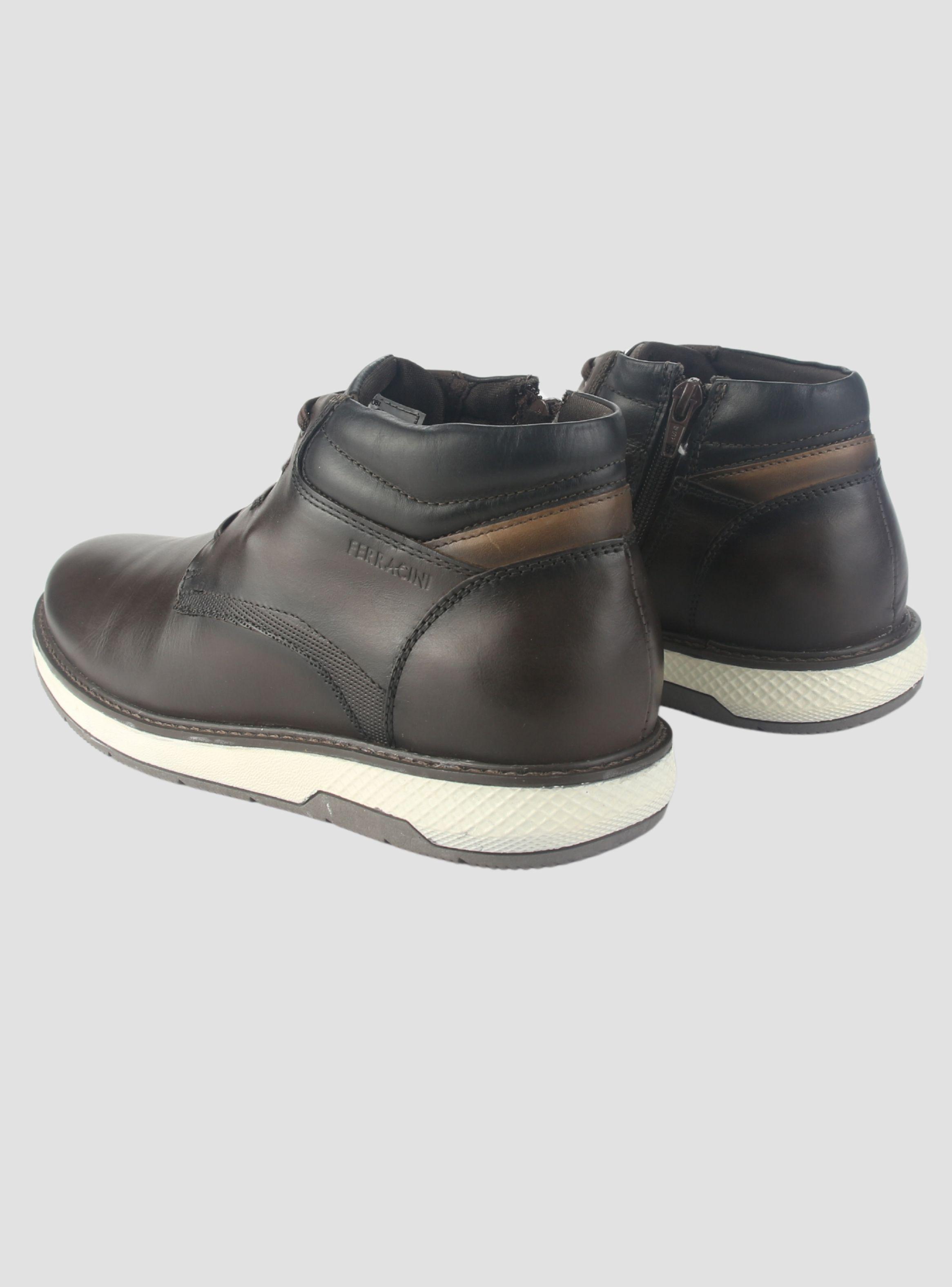Botin Ferracini Hombre 4172 Wembley Café Oscuro Casual-5